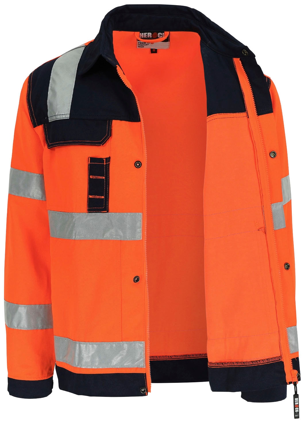 Arbeitsjacke Hochwertig, für Hochsichtbar 5 reflektierende BAUR »Hydros Bänder Jacke«, Herock kaufen | 5cm eintellbare Taschen, Bündchen,