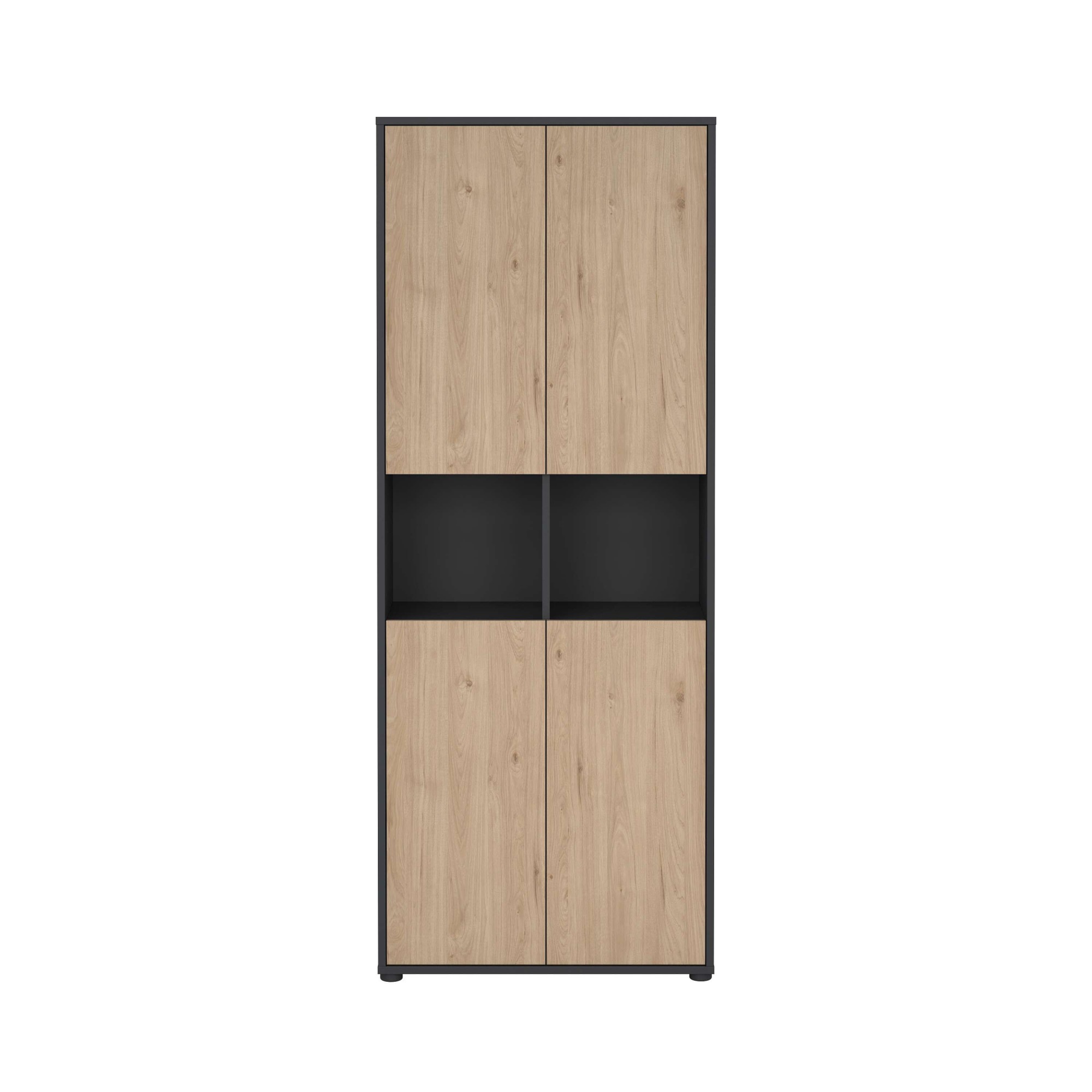 INOSIGN Aktenschrank »Sign Aktenregal, Bücherregal, Standregal,«, Merkzweckschrank, 2 Fächer, 4 Einlegeböden, Breite/Höhe 80/200 cm
