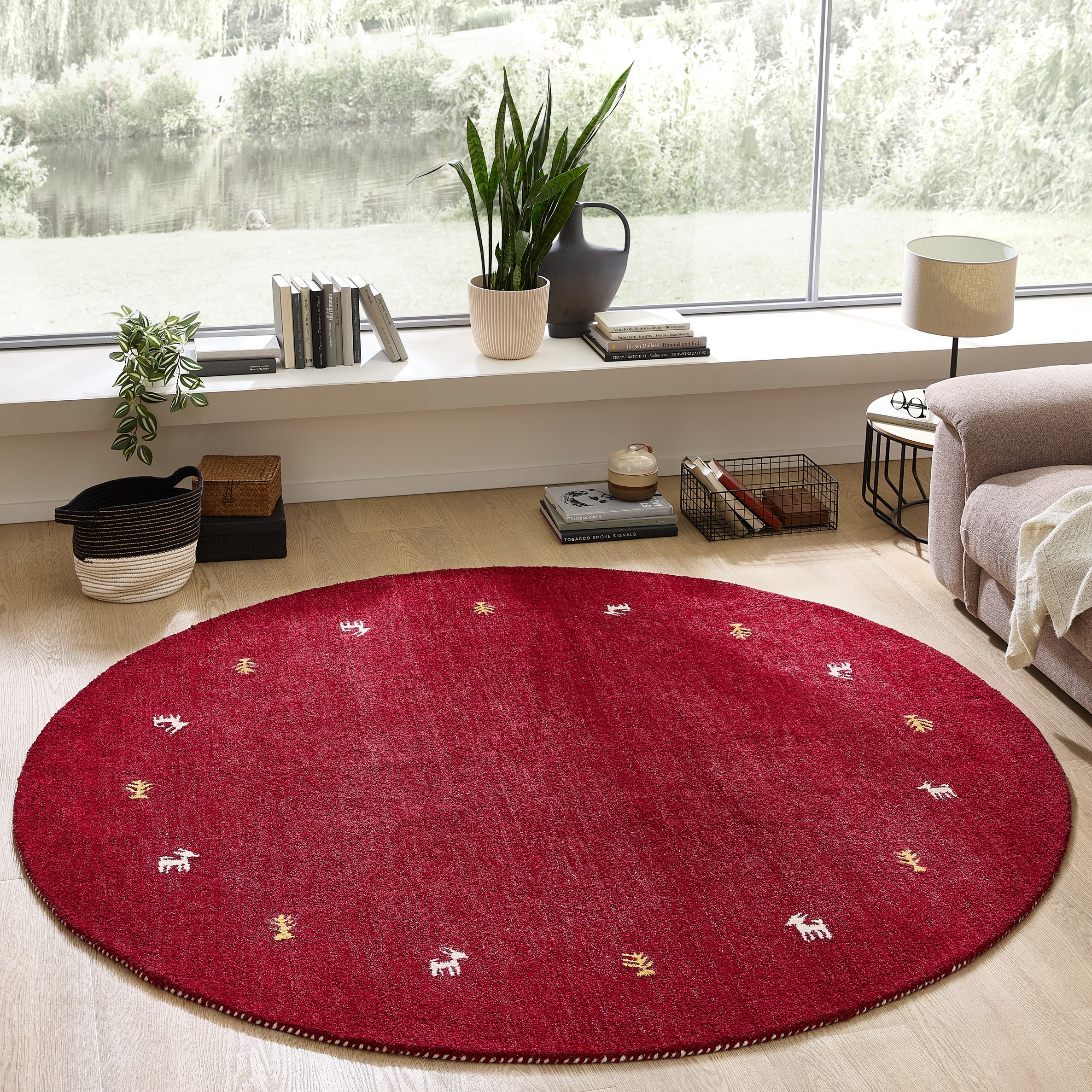 THEKO Wollteppich "Gabbeh Motiv, Handgefertigt, Teppich, Tiermotiv, reine W günstig online kaufen