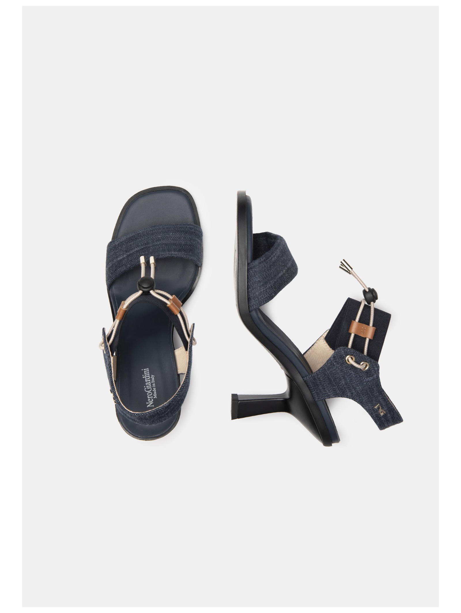 Nero Giardini High-Heel-Sandalette »Nero Giardini Sandalen Leder/Textil«