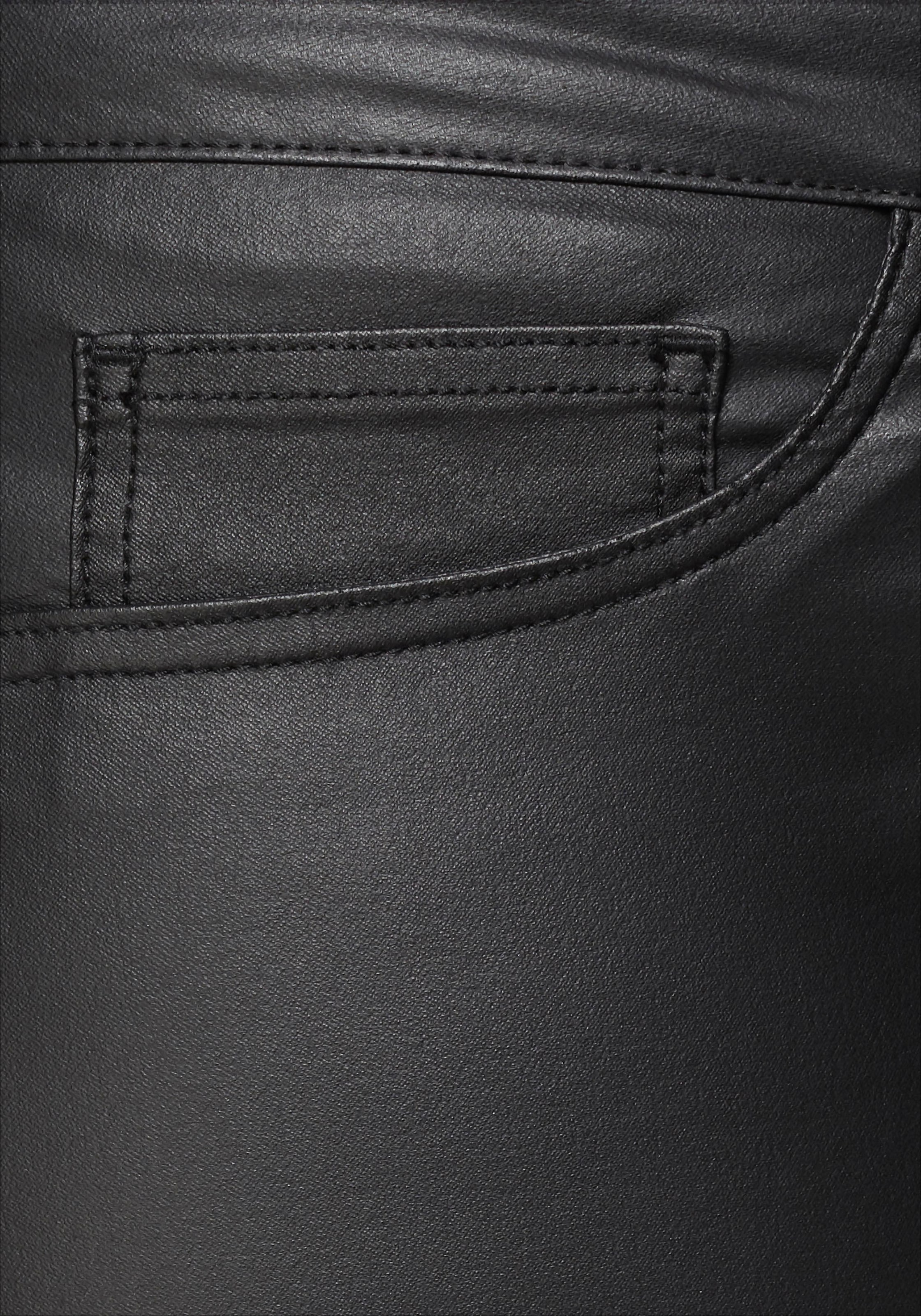Skinny-fit-Jeans COATED mit ONLY BAUR glänzender für PANTS«, edel bestellen Beschichtung CARMAKOMA REG | »CARPUNK SK