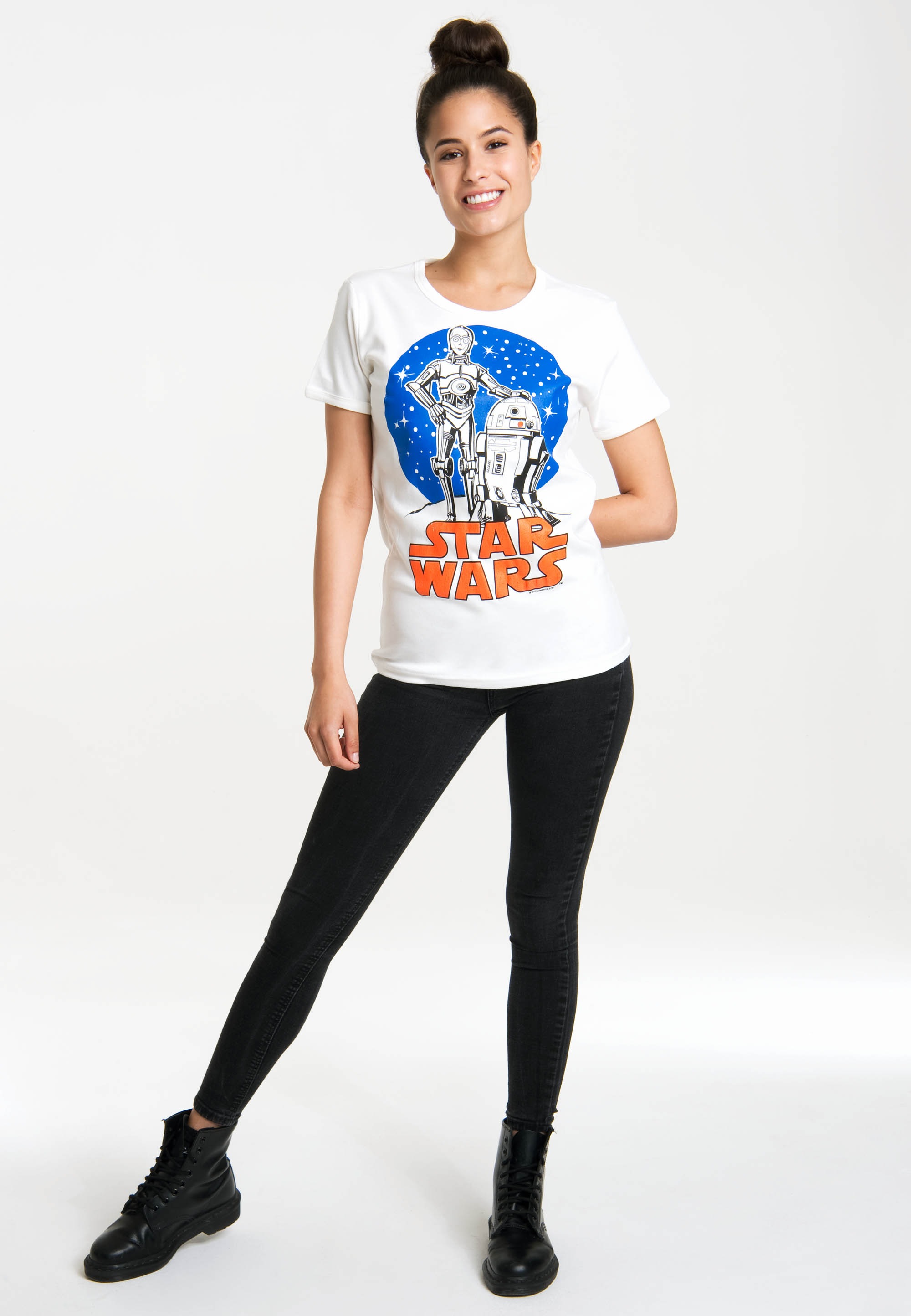LOGOSHIRT T-Shirt »Droids«, mit lizenzierten Originaldesign