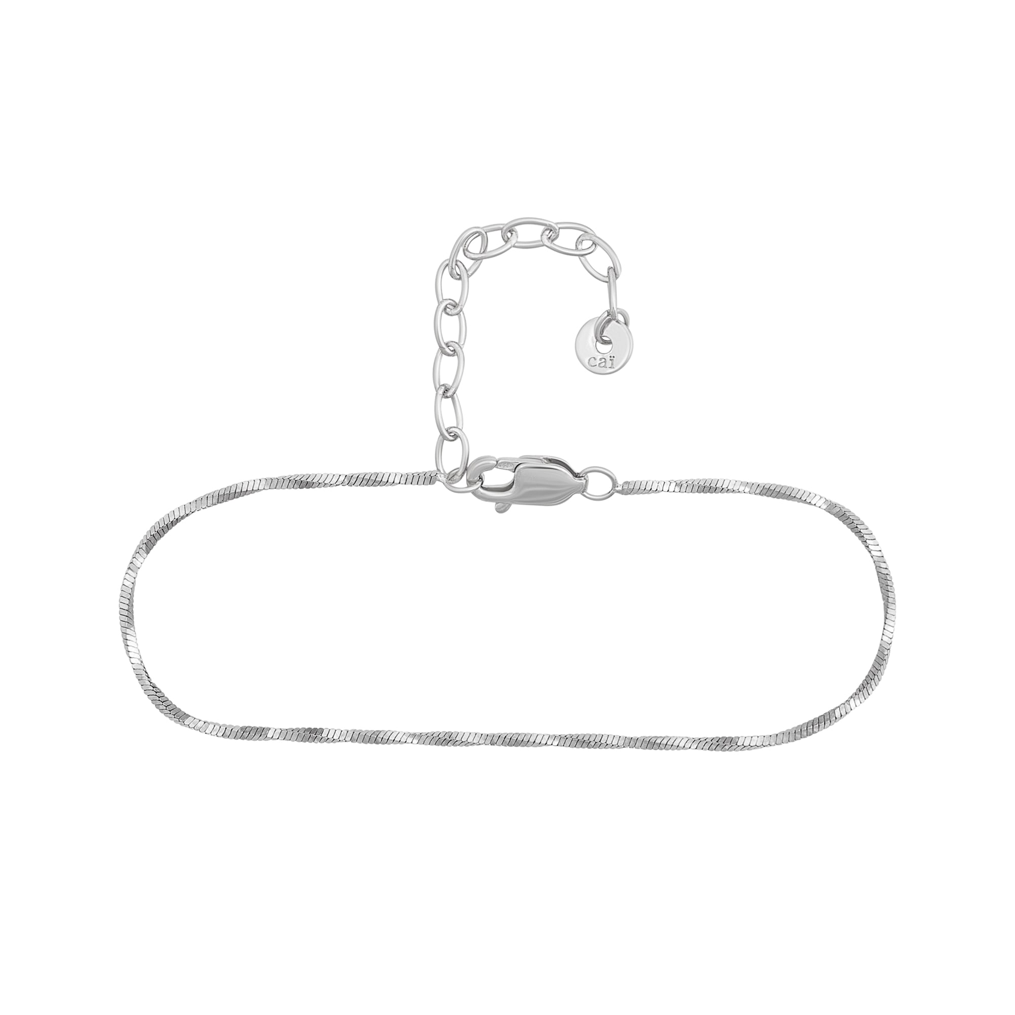 Fußkette »925/- Sterling Silber rhodiniert Schlangenkette vi«, Fußkette