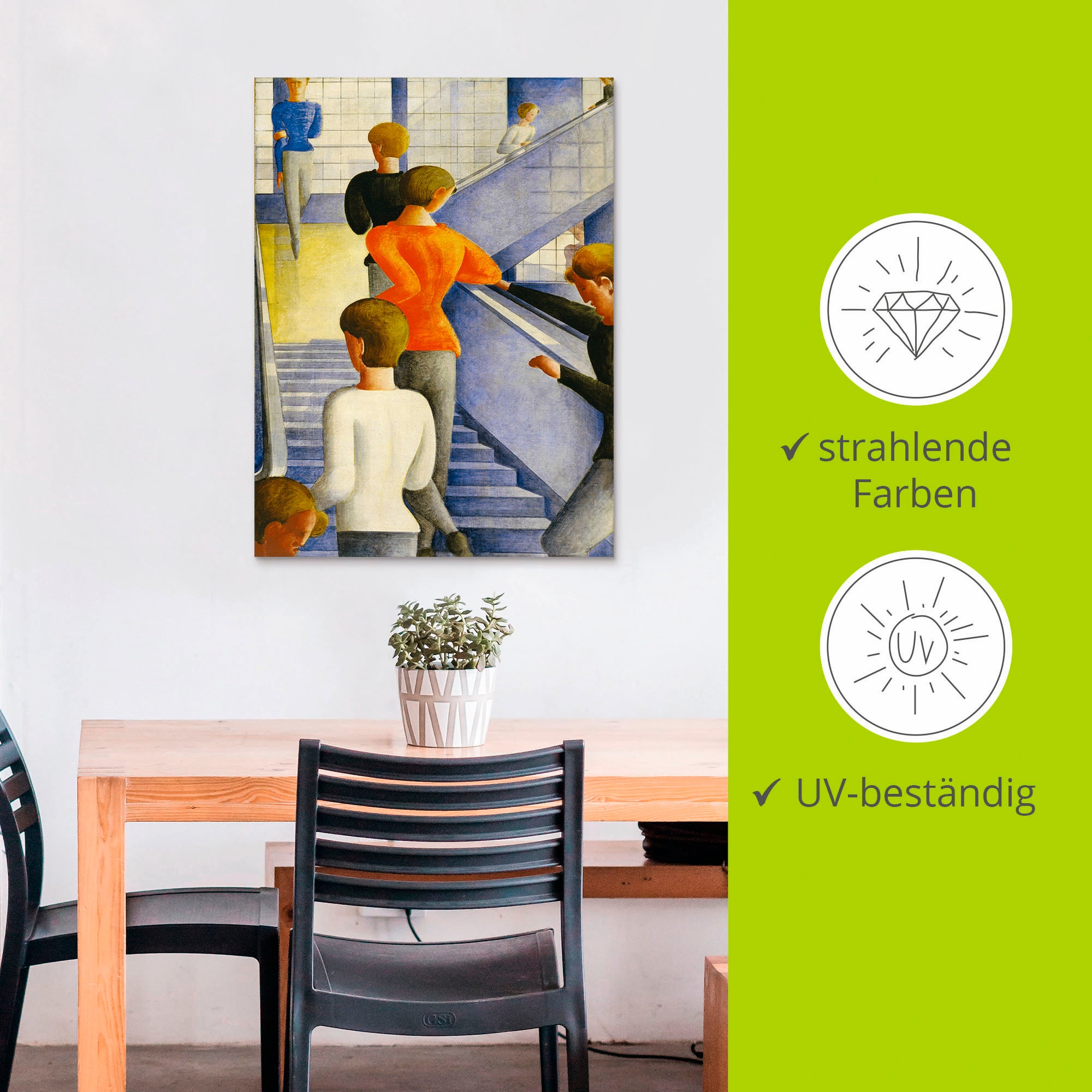 Artland Wandbild »Bauhaustreppe. 1932«, Gruppen & Familien, (1 St.), als Alubild, Outdoorbild, Leinwandbild, Poster, Wandaufkleber