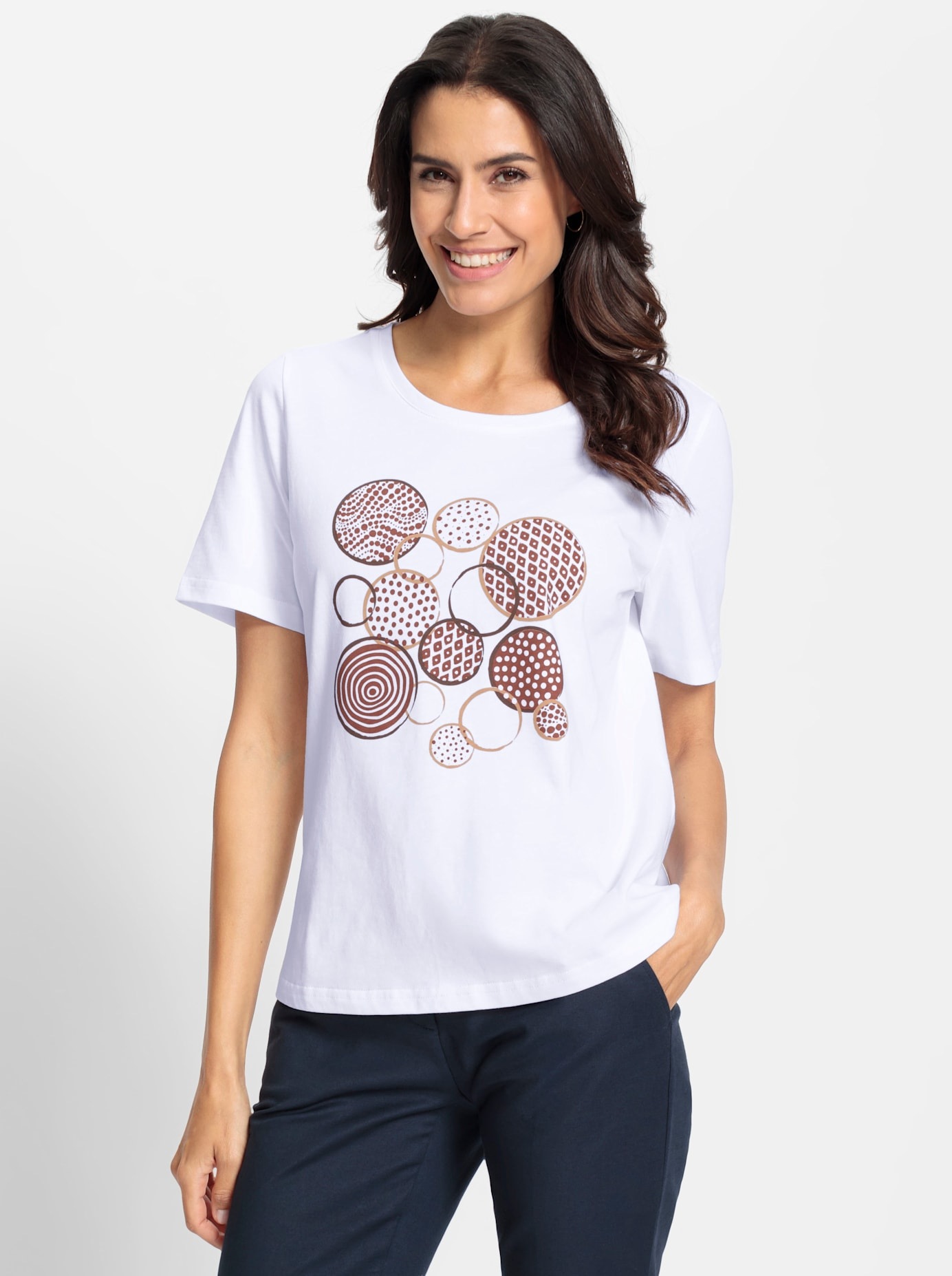 Inspirationen Rundhalsshirt "Kurzarm-Shirt" 1 Stk. tlg. günstig online kaufen