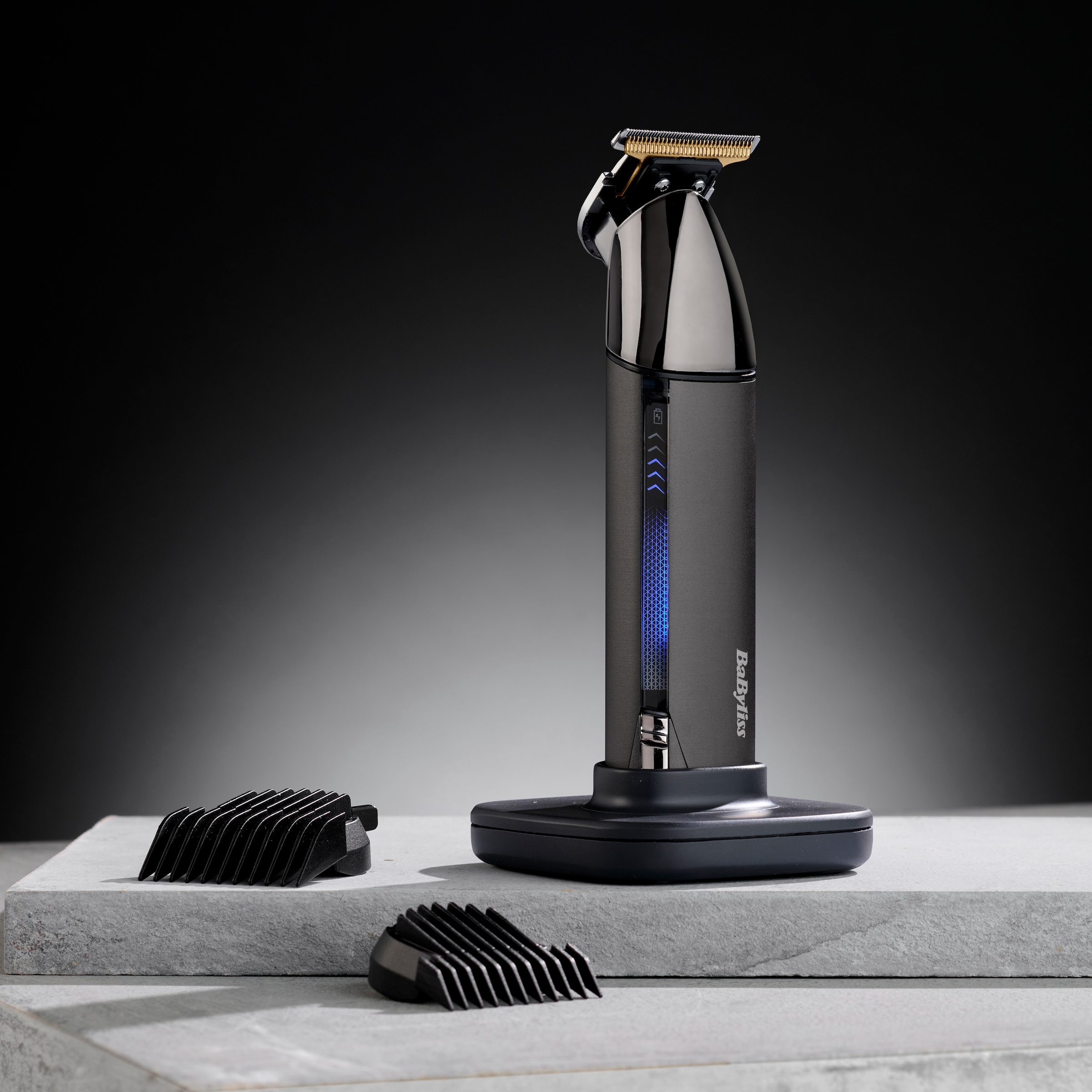 BaByliss Bartschneider »BaByliss Super-X Metal Barttrimmer, Bartschneider, wasserdicht, T996E« 2 Aufsätze Japanischer Stahl, 2 Kammaufsätze mit 6 Positionen 1–6mm, kabellos