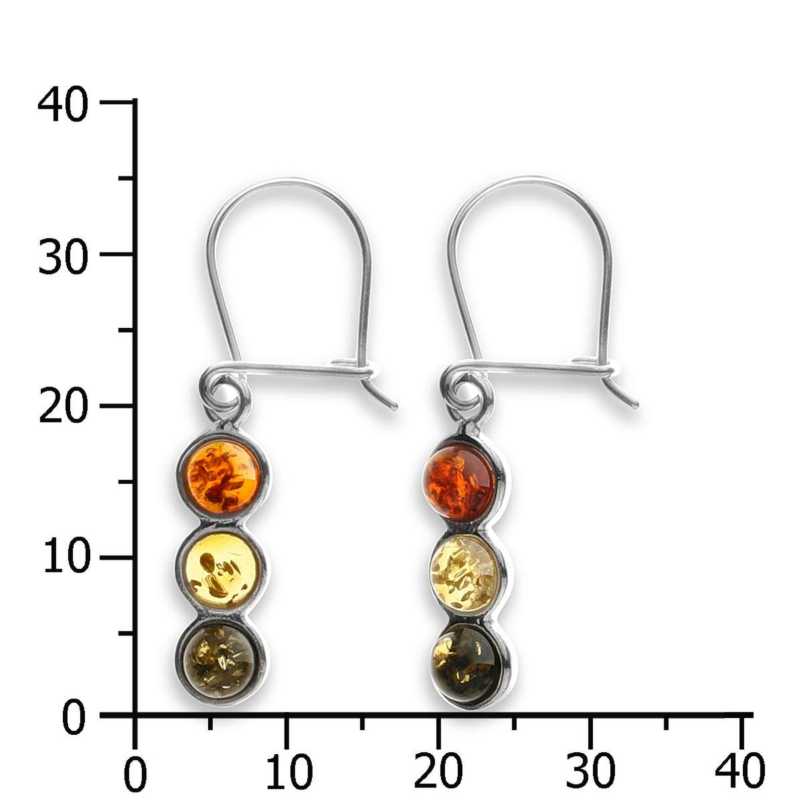 OSTSEE-SCHMUCK Paar Ohrhänger »- Kim - Silber 925/000 - Bernstein«
