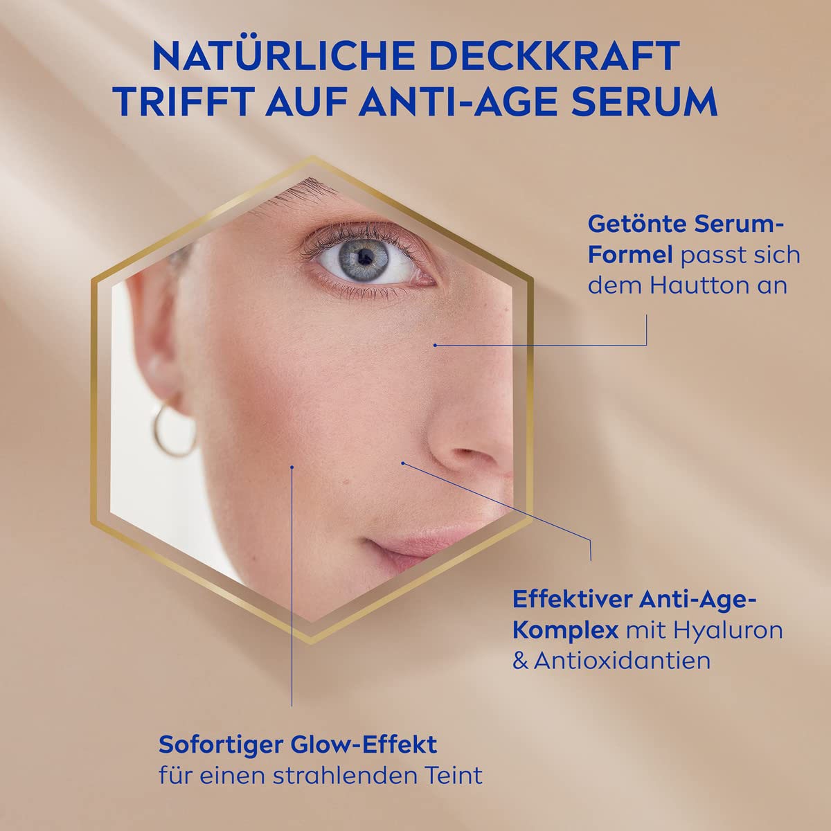 Nivea Foundation »CELLULAR 3IN1 HYALURON SERUM FOUNDATION« mit natürlicher Deckkraft, für kleine Unebenheiten und Rötungen