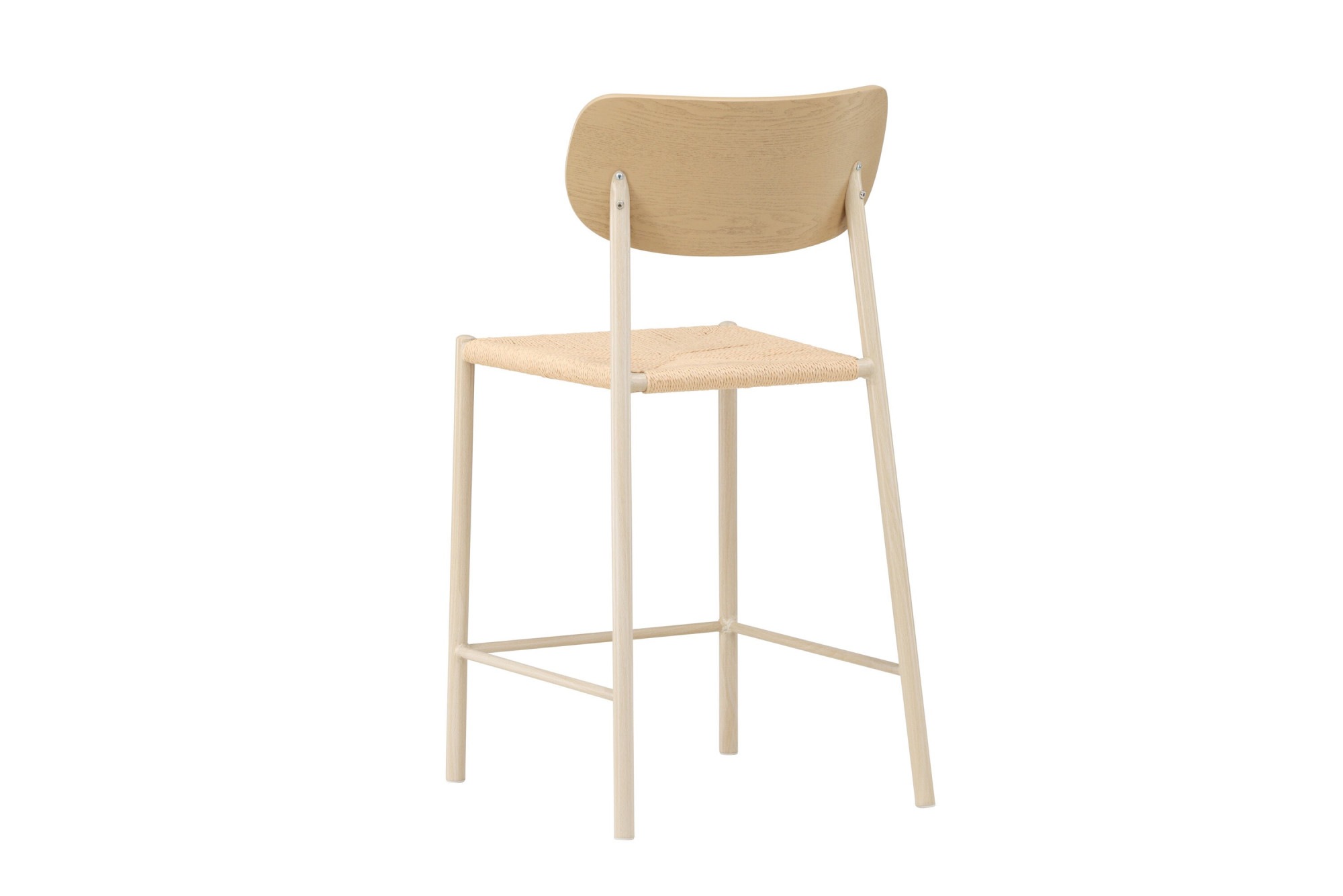Venture Home Barhocker »Polly, Barhocker mit Rückenlehne und geflochtenem Seilsitz, 120 kg« 1 Stk. tlg. Tresenstuhl, Rattan, Stahlrahmen, geflochtenes Seil, hell