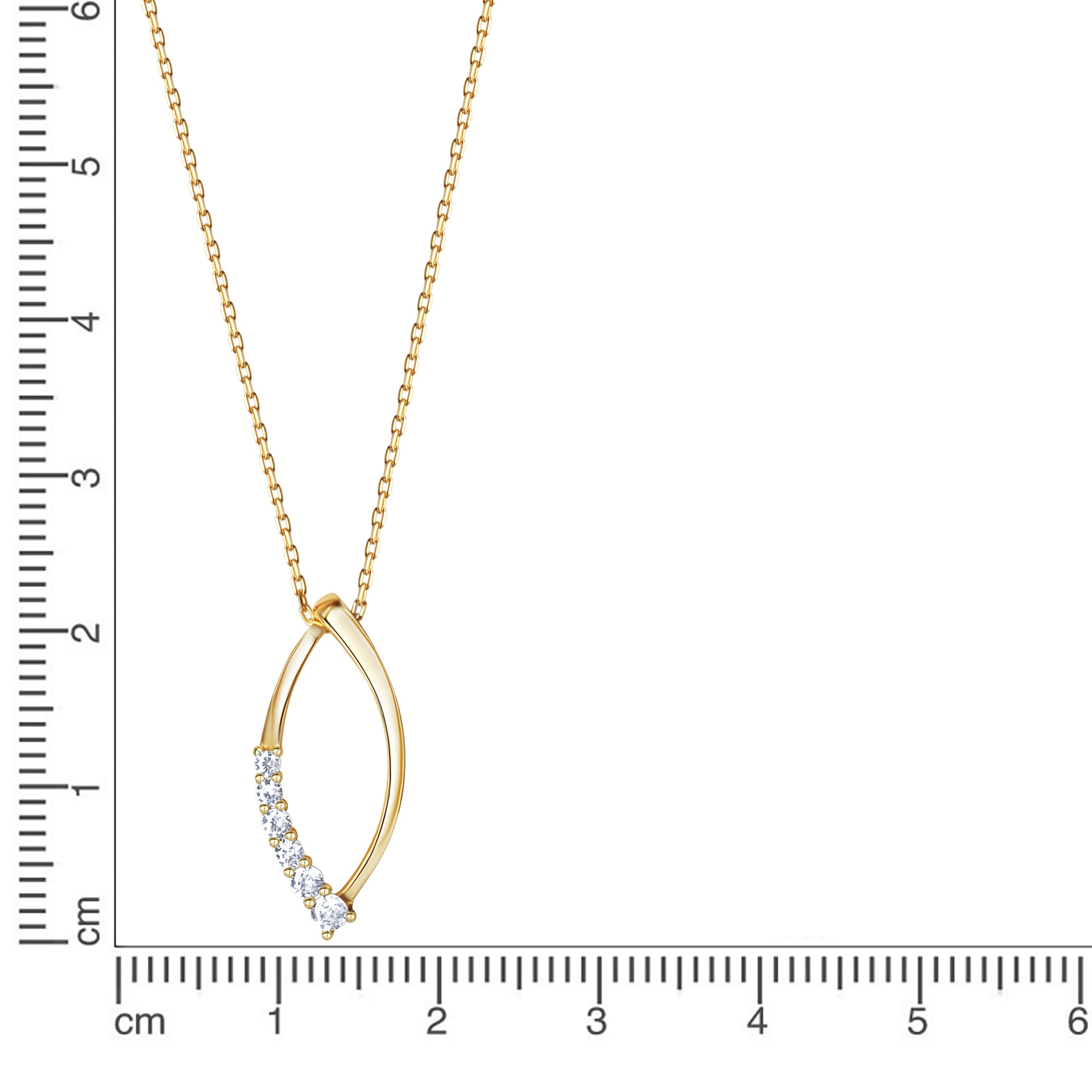 Fascination by Ellen K. Kette mit Anhänger »375/- Gelbgold bicolor Zirkonia«