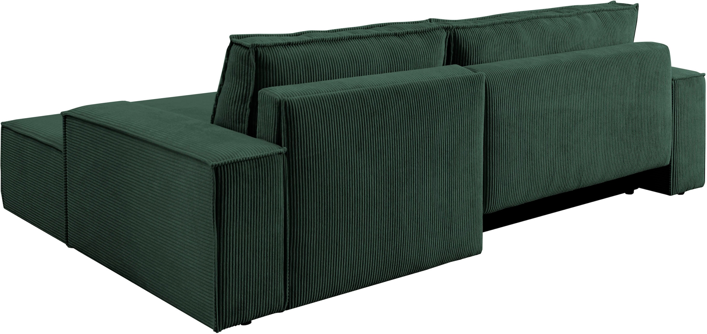 Home affaire Ecksofa SHERWOOD Schlafsofa 267 cm, L-Form, Schlaffunktion mit Bettkasten (210x136 cm), Cord, Vintage, Samtvelours