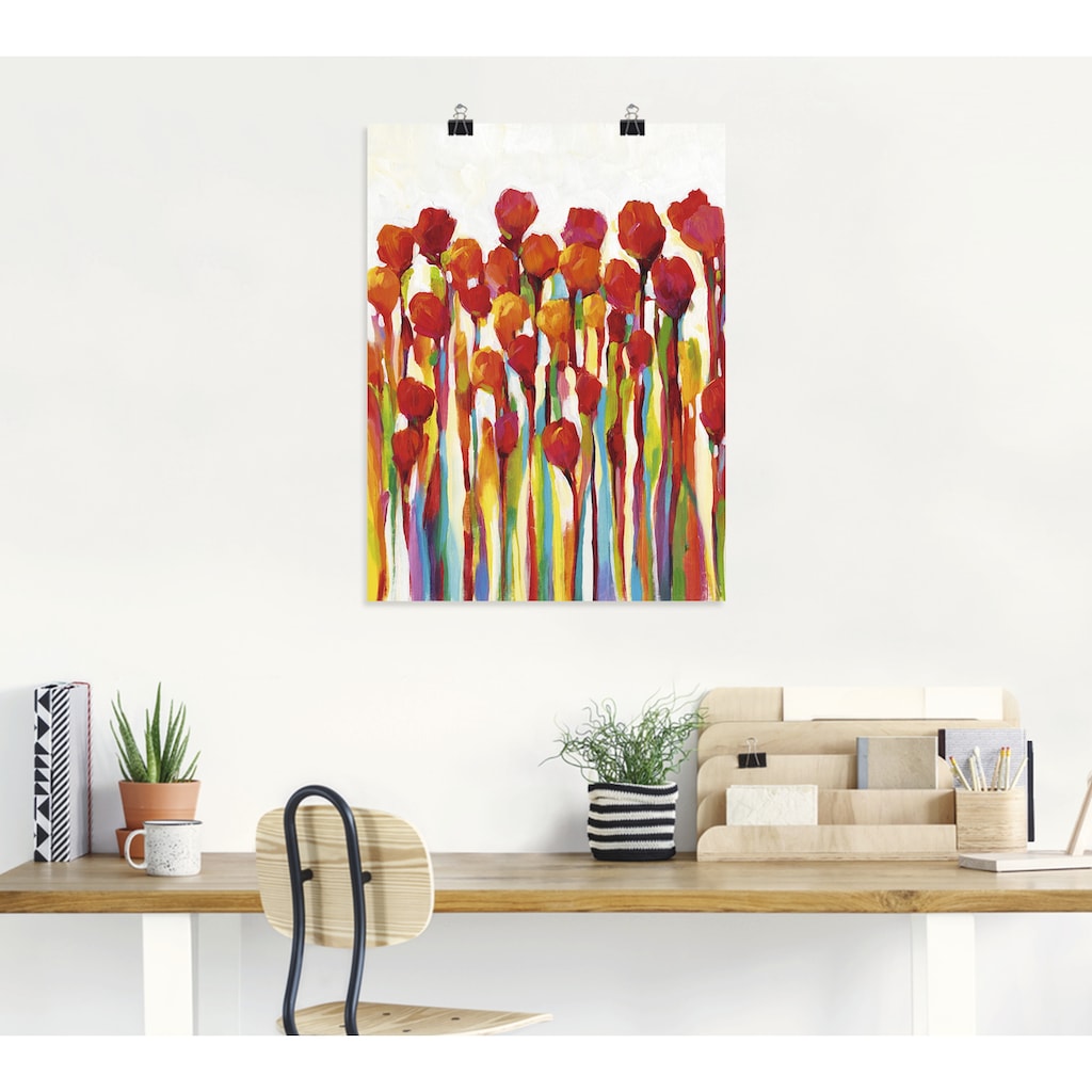 Artland Wandbild »Strotzen mit Farben I«, Blumenwiese, (1 St.)