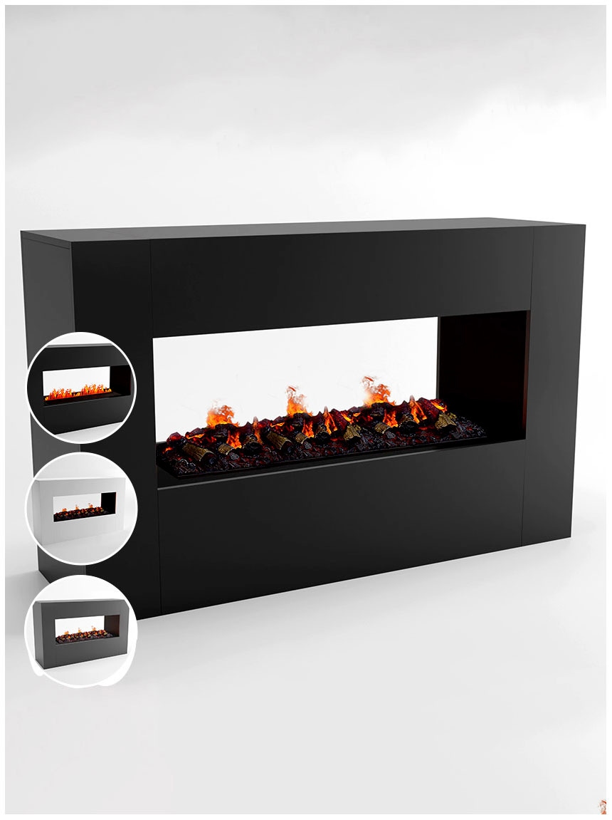 GLOW FIRE Elektrokamin »»Konsalik««, Wasserdampfkamin mit 3D Feuer mit integriertem Knistereffekt
