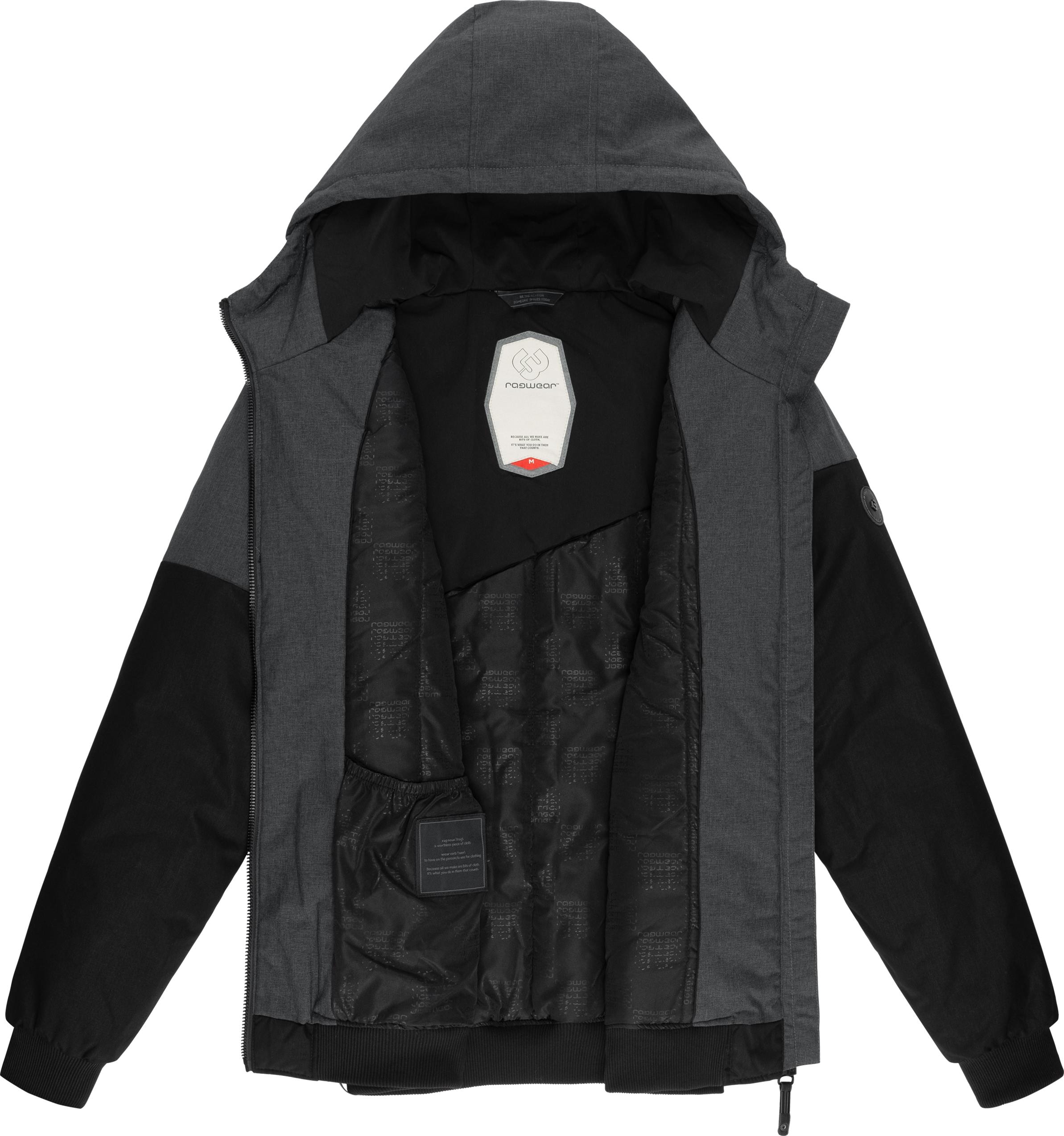 Ragwear Winterjacke »Wings«, mit Kapuze, stylische Herren Outdoorjacke mit großer Kapuze