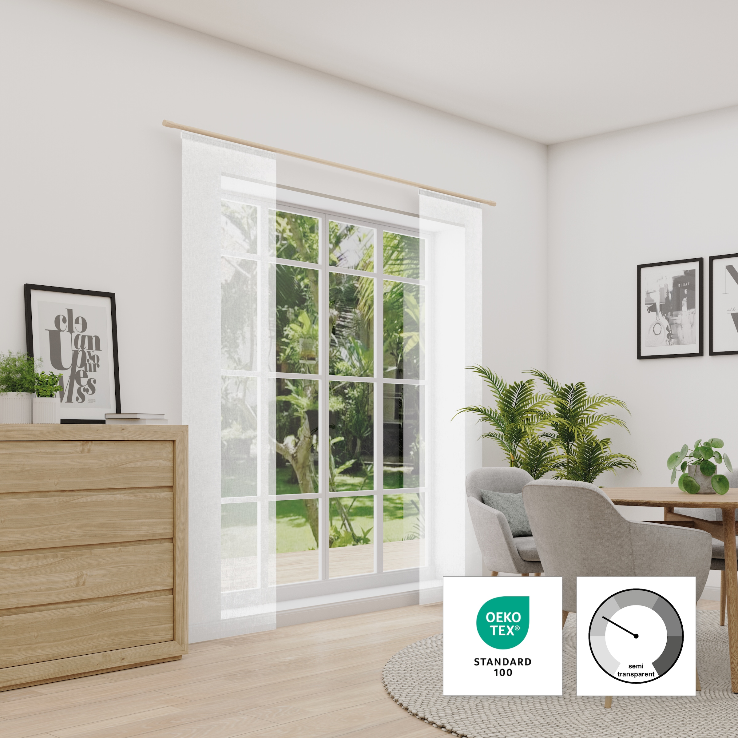 Neutex for you Schiebegardine "LUCIA" Paneelwagen 1 Stk. tlg. Criss-cross O günstig online kaufen