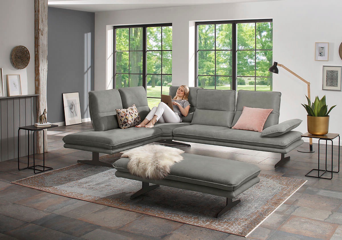 W.SCHILLIG Ecksofa "broadway, Designsofa, mit tollem Sitzkomfort, L-Form" S günstig online kaufen