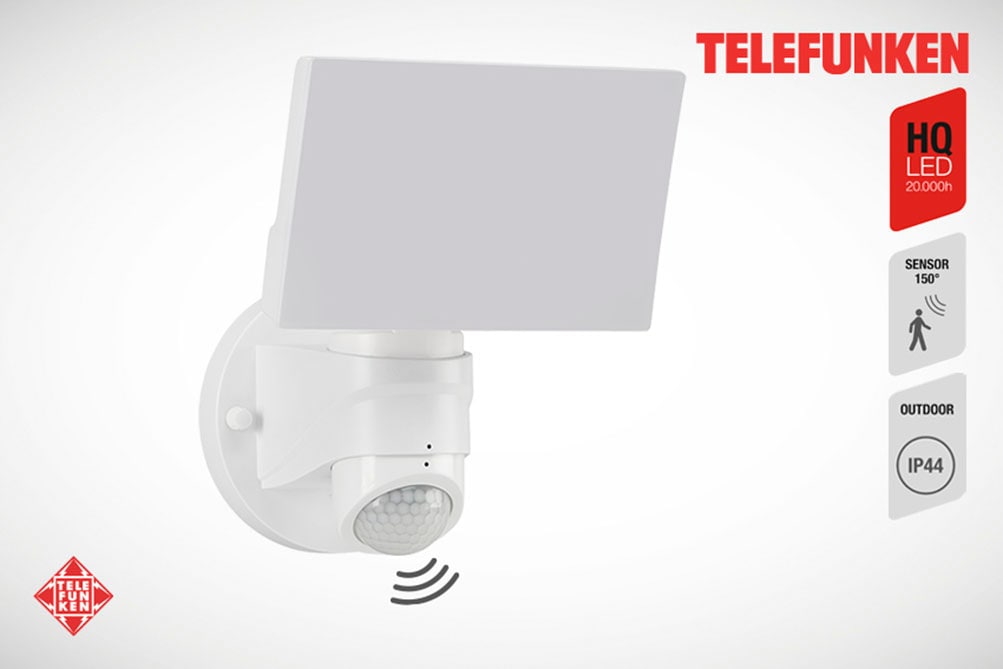 Telefunken LED Außen-Wandleuchte "CRISTO" mit Sensor, LED fest verbaut, sch günstig online kaufen