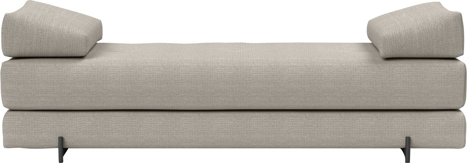 Stapelliege, B:80cm H:82cm L:200cm, braun, INNOVATION LIVING , Daybetten, "Sigmund 579 Eiche-Beine", Daybed mit zwei Federkernmatratzen, Fußteil