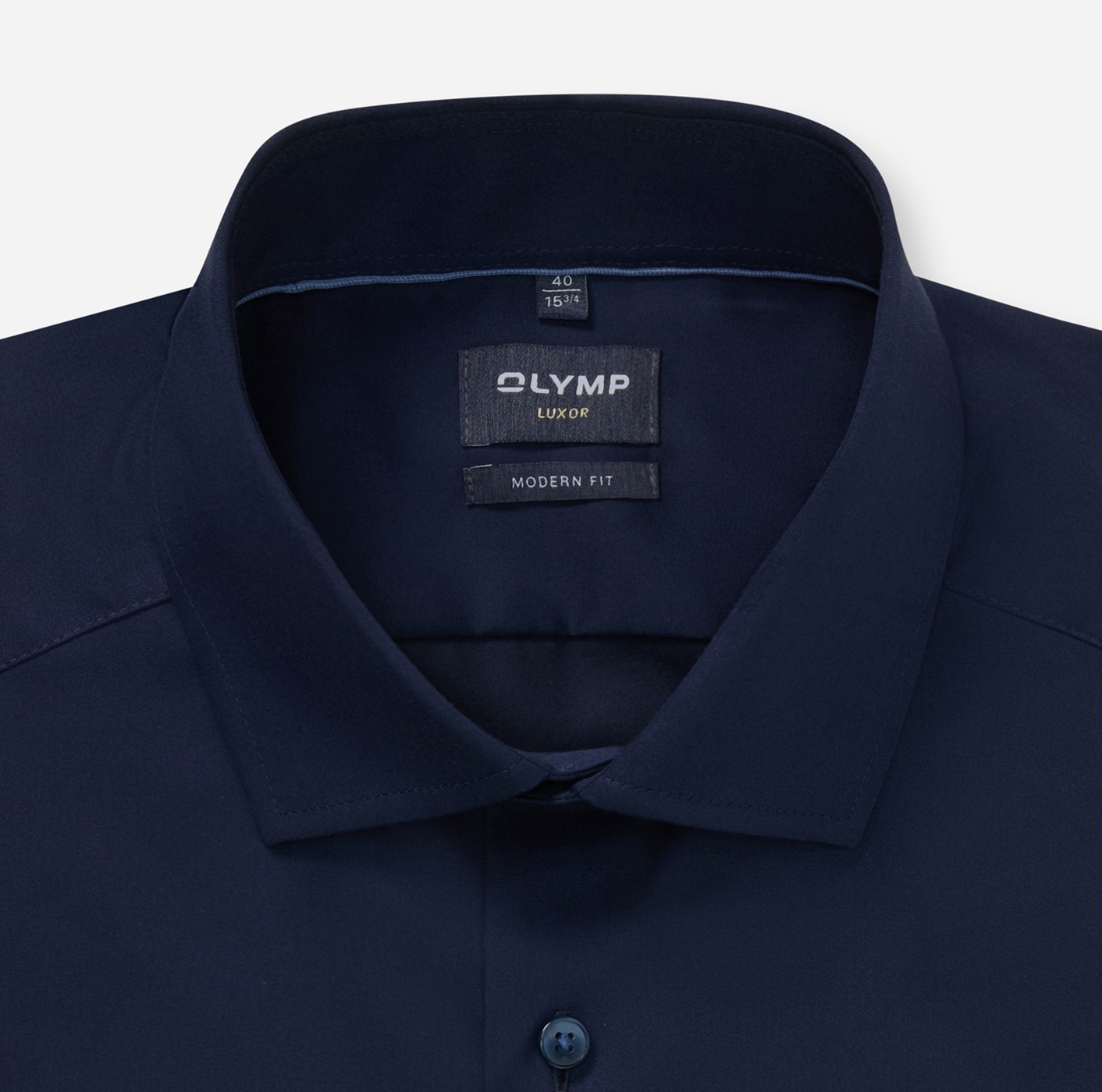 OLYMP Langarmhemd »Luxor modern fit«, unifarben, Global-Kentkragen, Businesshemd, modern fit