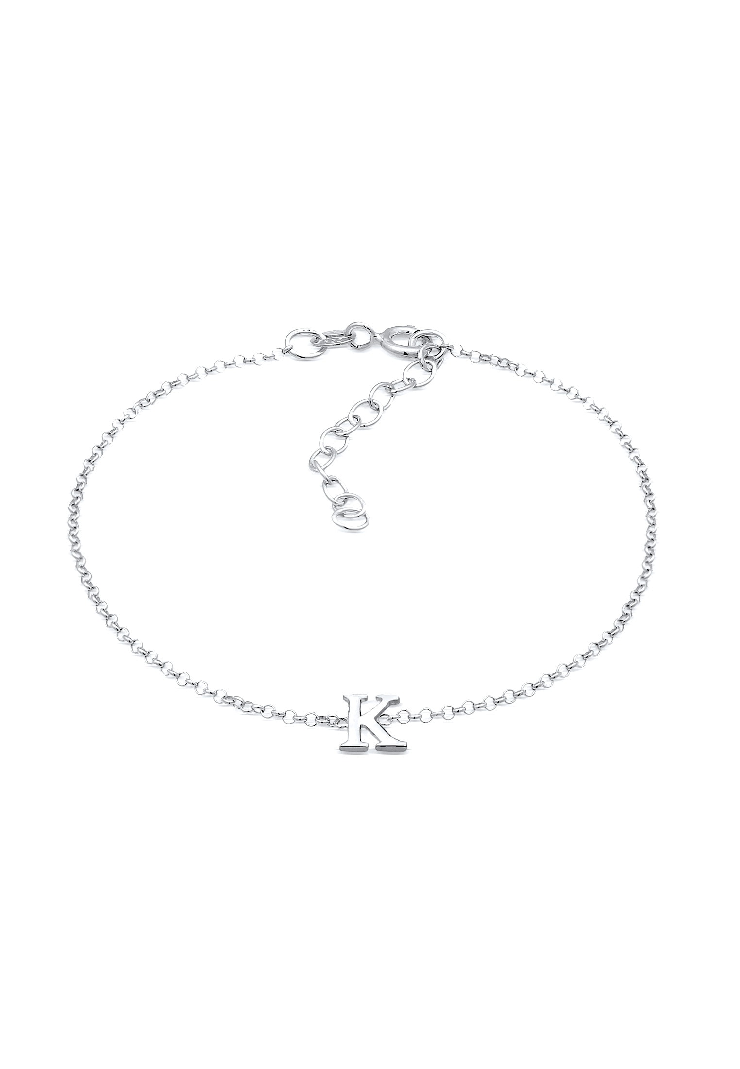 Elli Armband »Buchstaben Initialen Anhänger K 925 Silber«