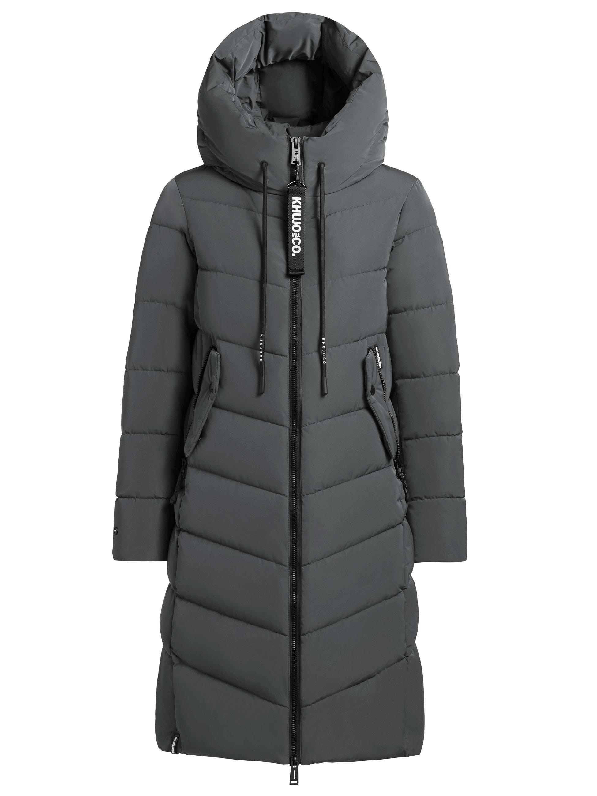khujo Steppmantel »Mikia2-YM«, Warmer Damen Wintermantel mit hohem Kragen und Kapuze