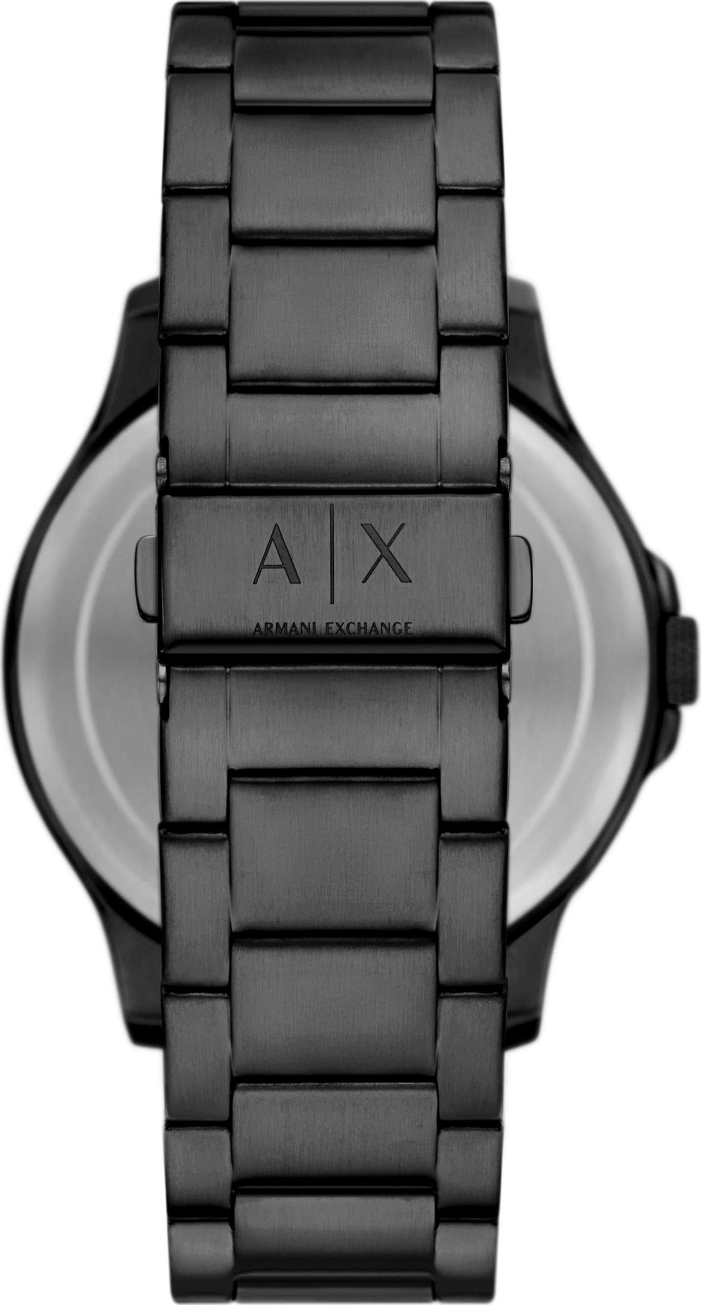 ARMANI EXCHANGE Multifunktionsuhr, Armbanduhr, Herrenuhr, Edelstahlarmband, analog, Tag, Wochentag