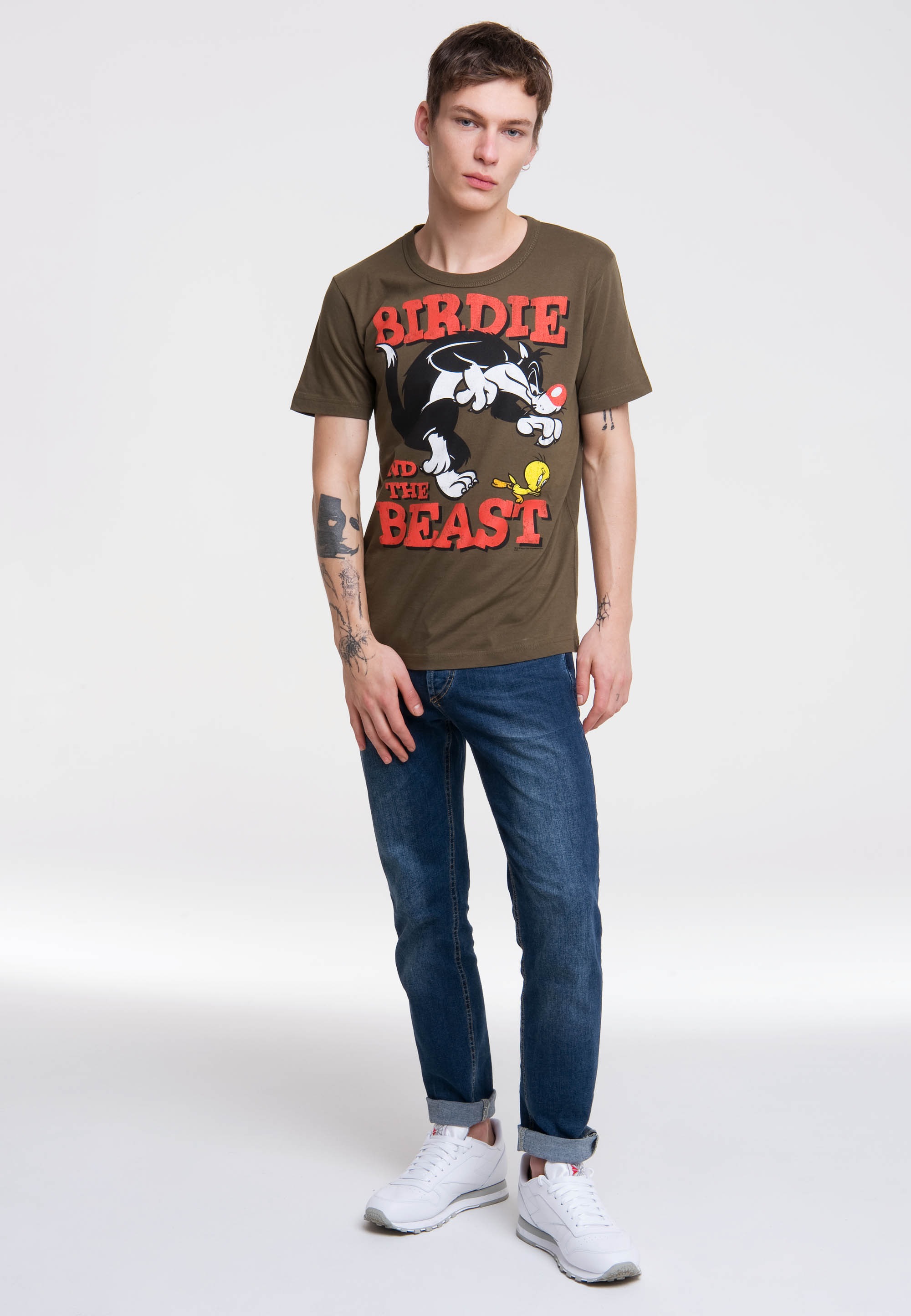 LOGOSHIRT "Looney Tunes – Sylvester & Tweety" mit coolem Print günstig online kaufen