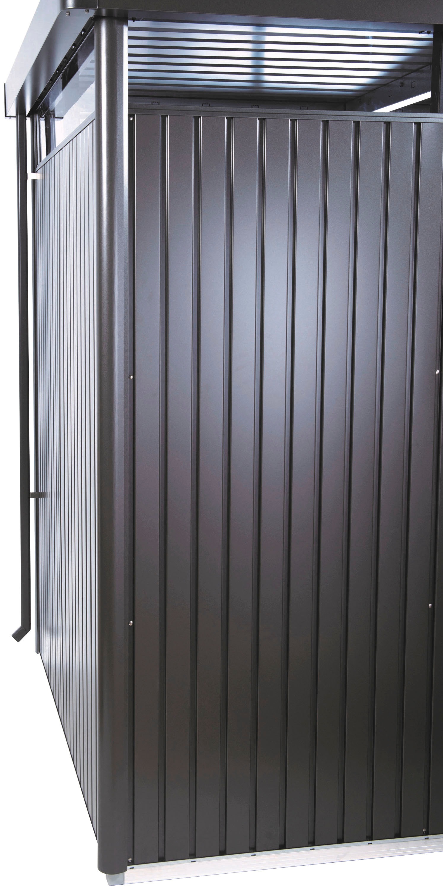 Biohort Regenfallrohr, (Set, 2 tlg.), für Gerätehaus HighLine, aus feuerverzinktem Stahl