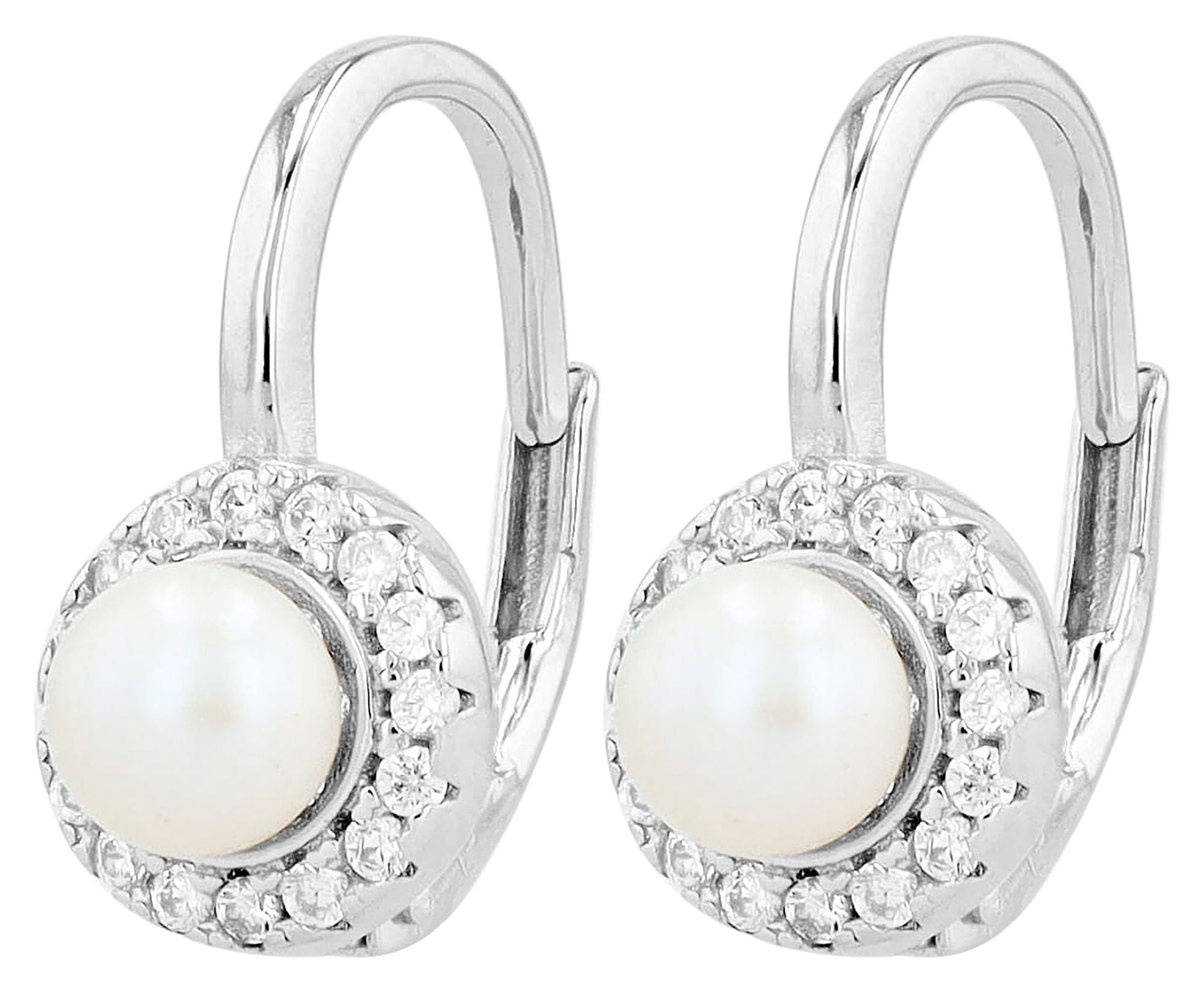 Adelia´s Klappcreolen "Damen Ohrringe – Klappcreole aus 925 Silber mit Süßw günstig online kaufen