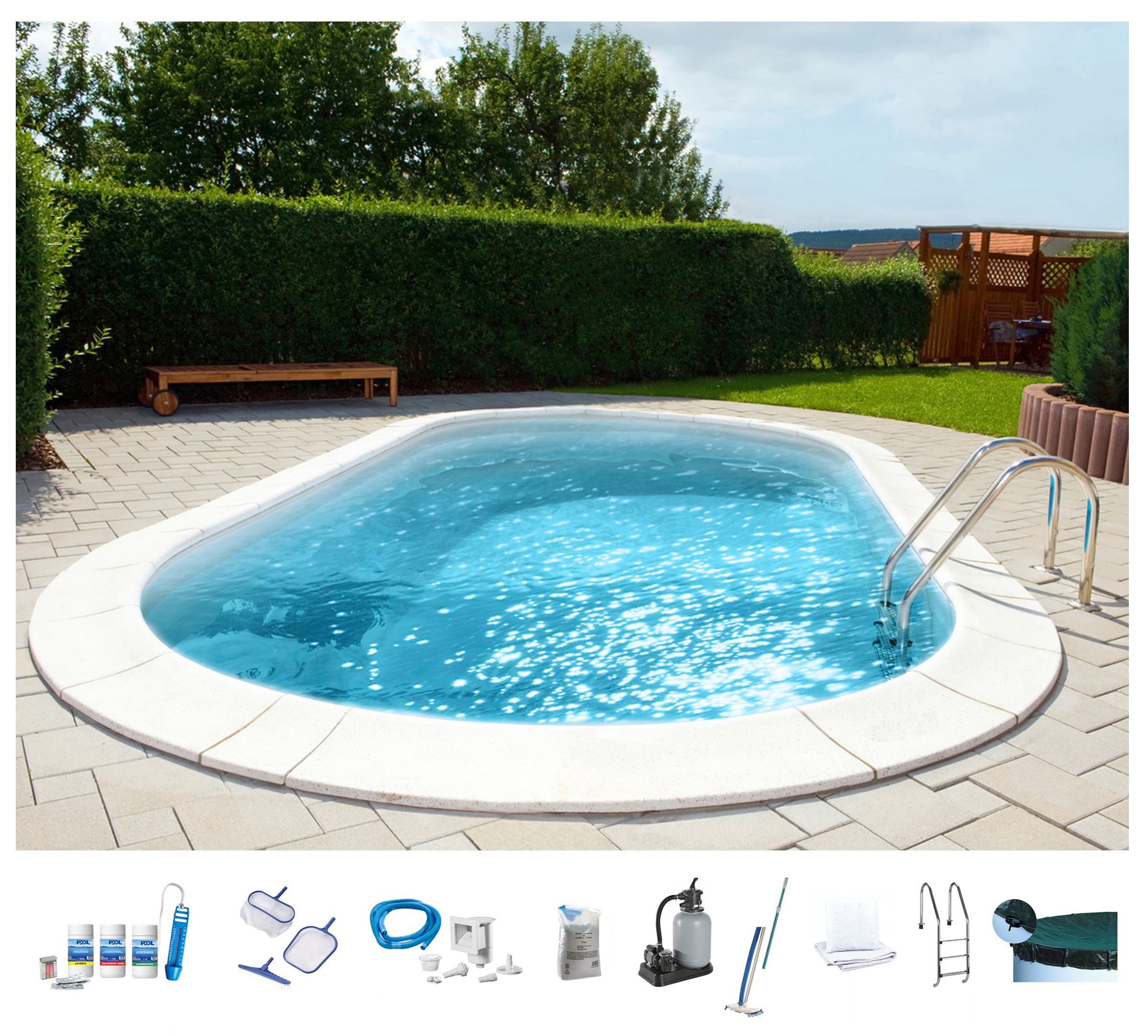 my POOL BWT Ovalpool "PREMIUM mit sandfarbener Innenfolie" Höhe 150 cm, in günstig online kaufen