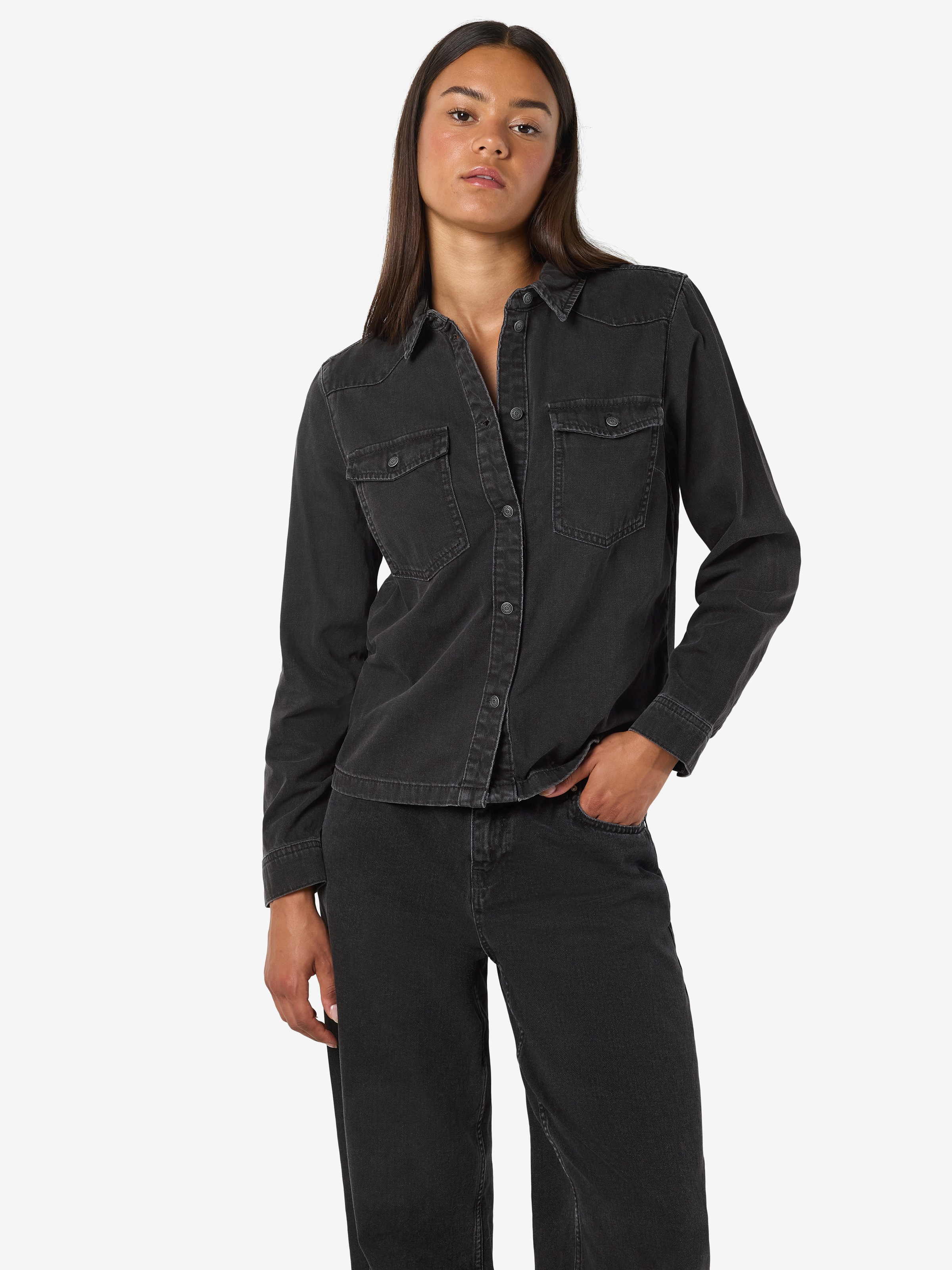 Noisy may Jeansbluse "NMNEW SIGNE L/S DENIM SHIRT VI001BL NOOS" günstig online kaufen