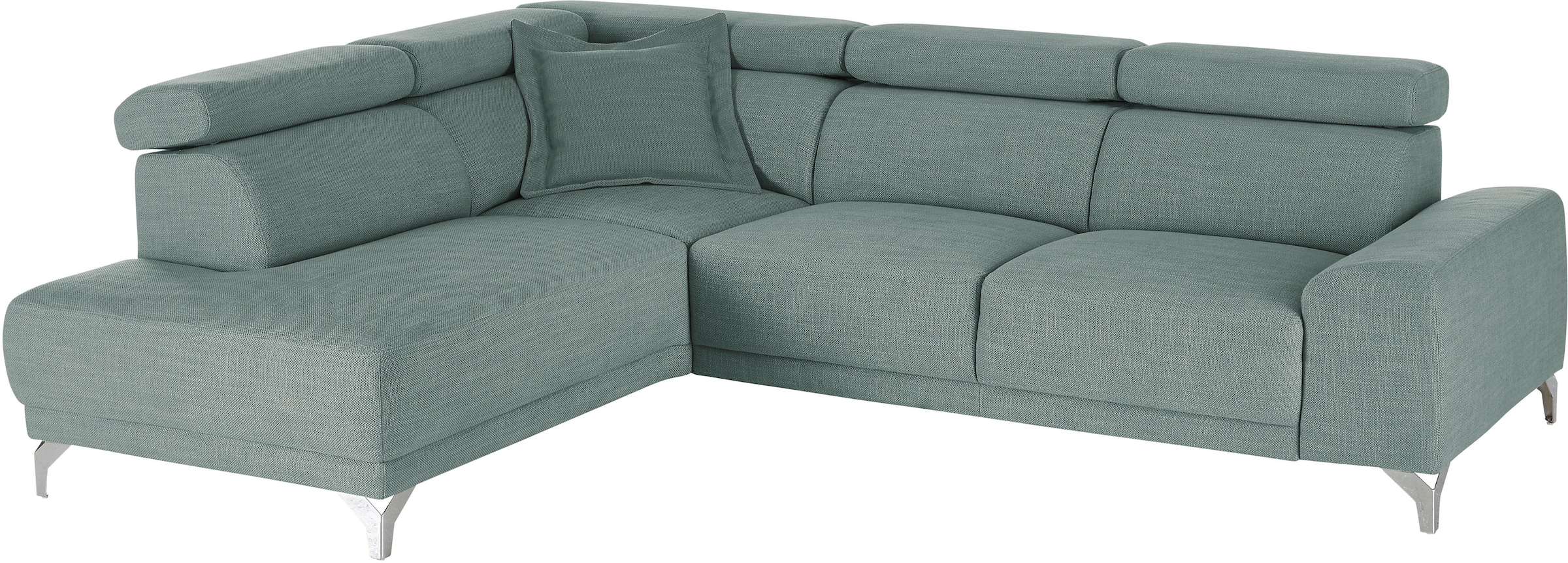 3C Candy Ecksofa »Greve Sofa immer mit manuelle Kopfteilverstellungen, modern, elegant«, wahlweise motorischer Sitzvorzug, bequem und zeitlos, L-Form