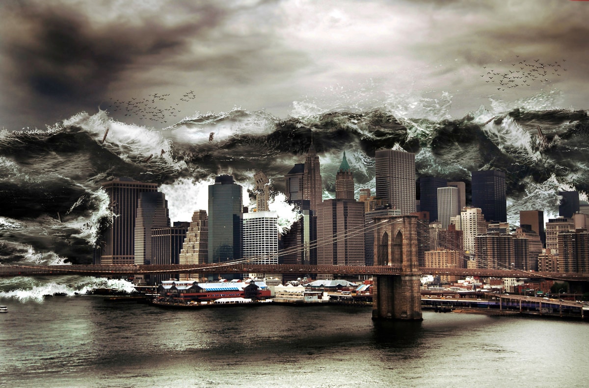 Papermoon Fototapete "Tsuname vor New York" günstig online kaufen