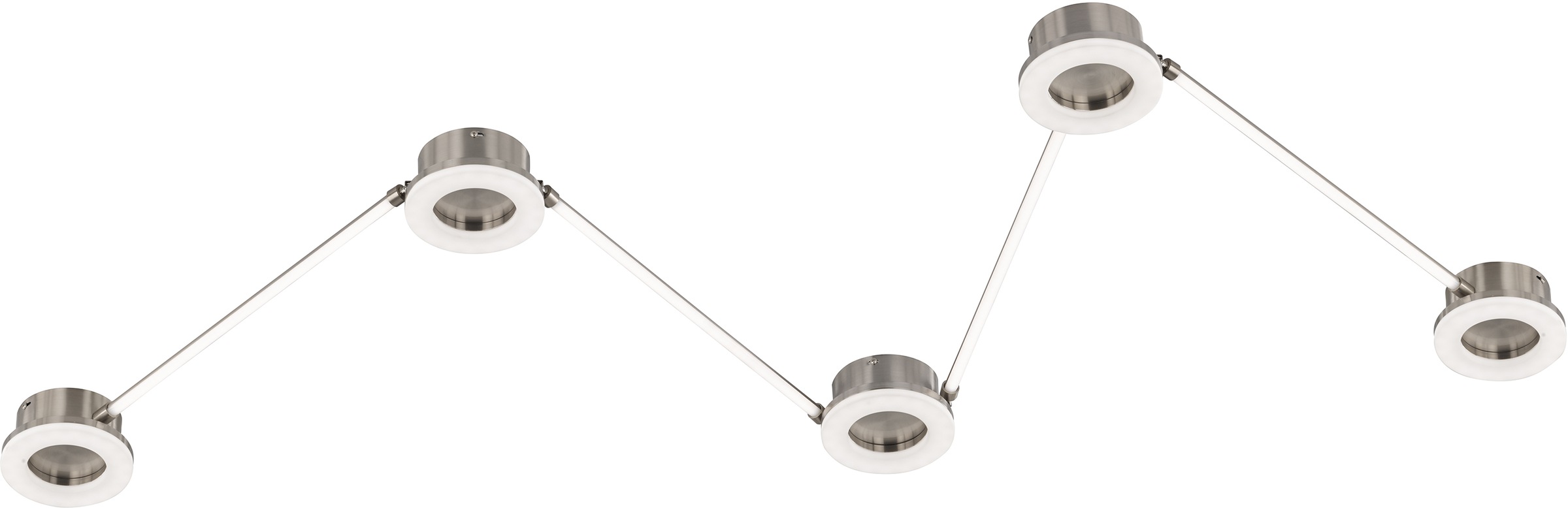 WOFI LED Deckenleuchte Deckenleuchte Lima 5flg., LED-Modul, 1 St., Warmweiß, hochwertige LED-Technik