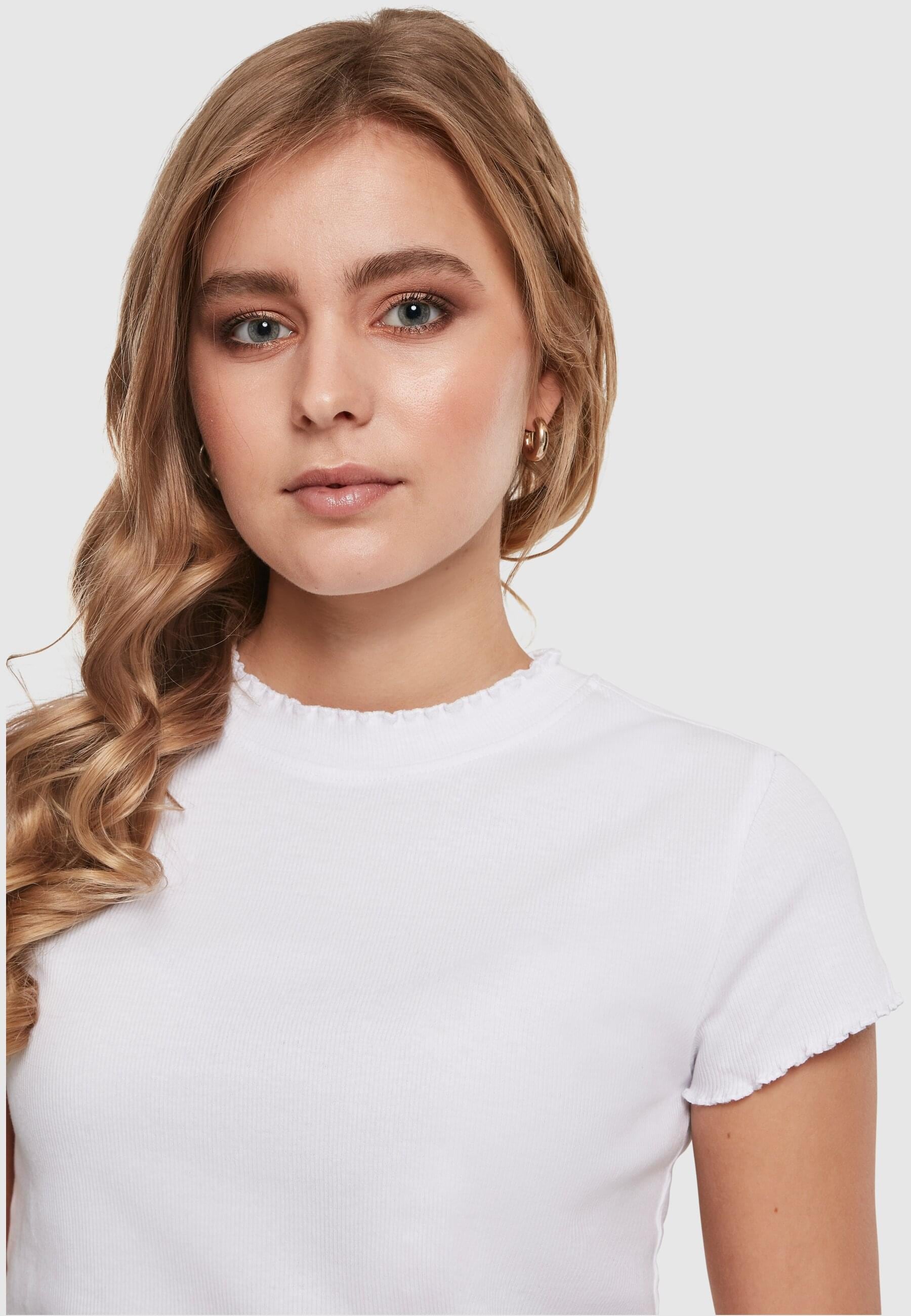 URBAN CLASSICS T-Shirt »Urban Classics Damen Ladies Cropped Rib Tee«, (1 tlg.)