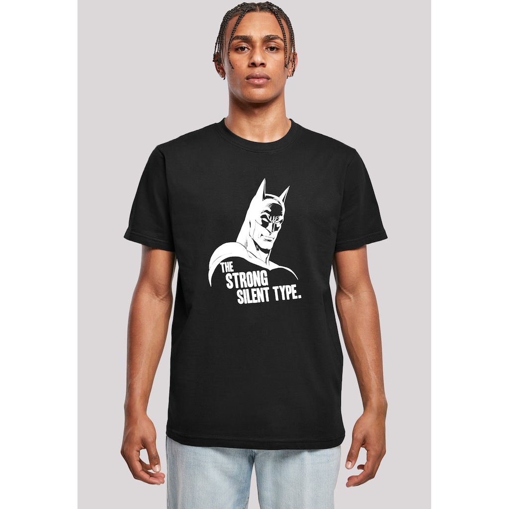 F4NT4STIC T-Shirt »Batman The Strong Silent Type Superheld«, Herren,Premium Merch,Regular-Fit,Basic,Bedruckt