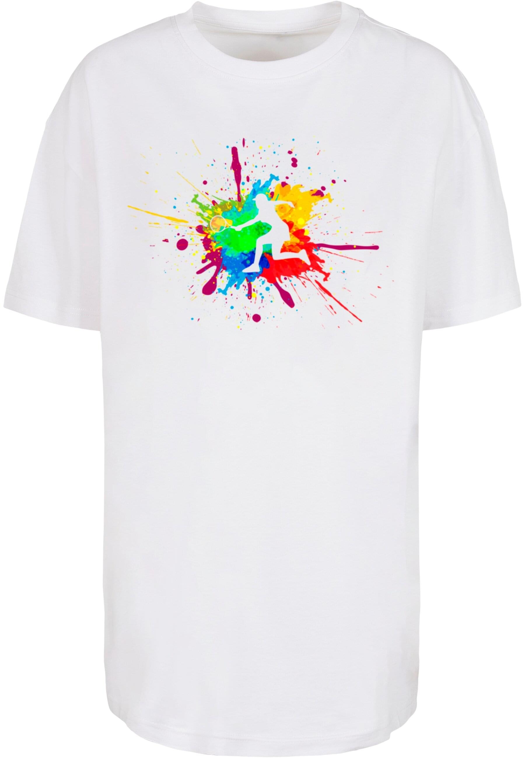 Merchcode T-Shirt "Merchcode Damen Ladies Color Splash Player Boyfriend Tee günstig online kaufen