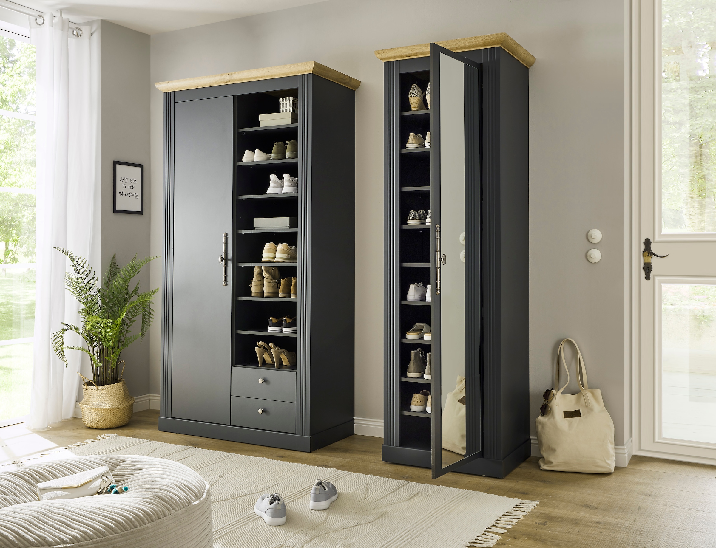 Home affaire Garderobenschrank »WESTMINSTER TOPSELLER!«, (Breite ca. 108 cm), im romantischen Landhausstil