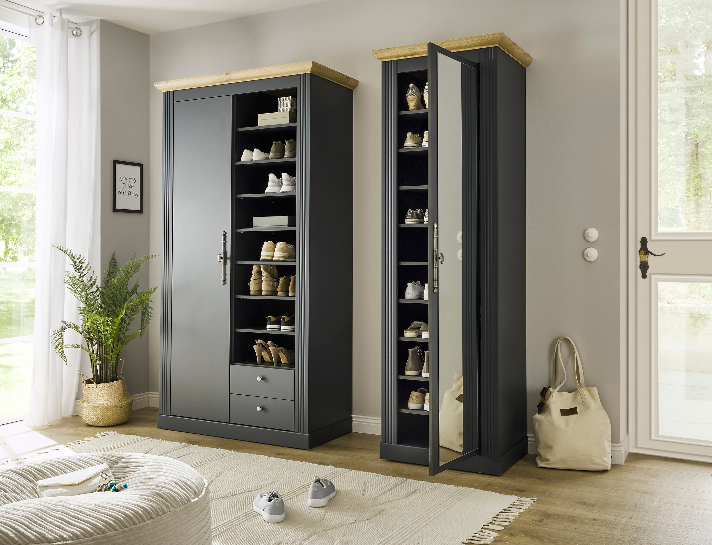 Home affaire Schuhschrank "WESTMINSTER TOPSELLER", (Höhe ca. 203 cm), im ro günstig online kaufen