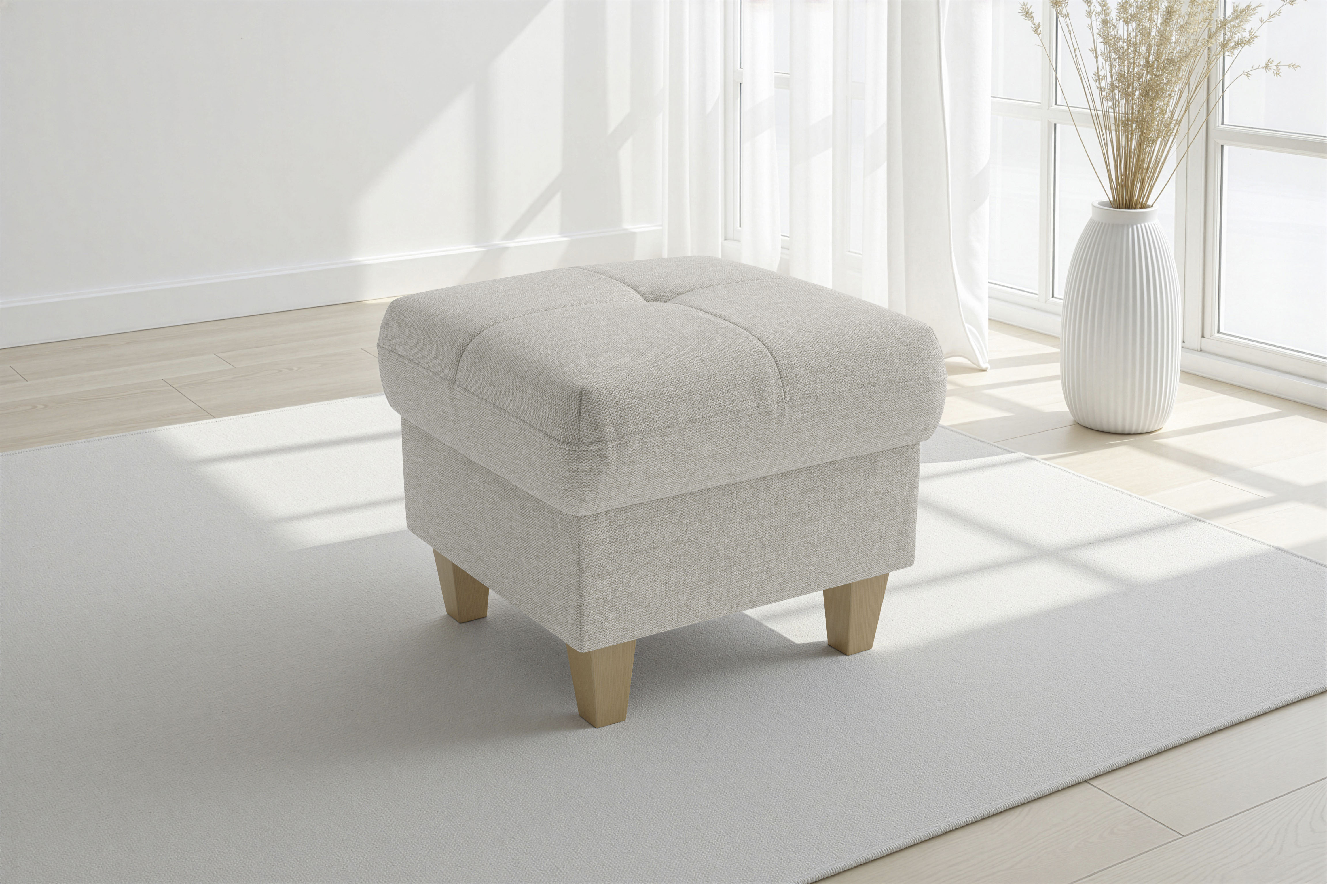 sit&more Polsterhocker "Pamela, B: 58 cm" 1 Stk. tlg. verschiedene Farben und Stoffe, bis 120 kg belastbar