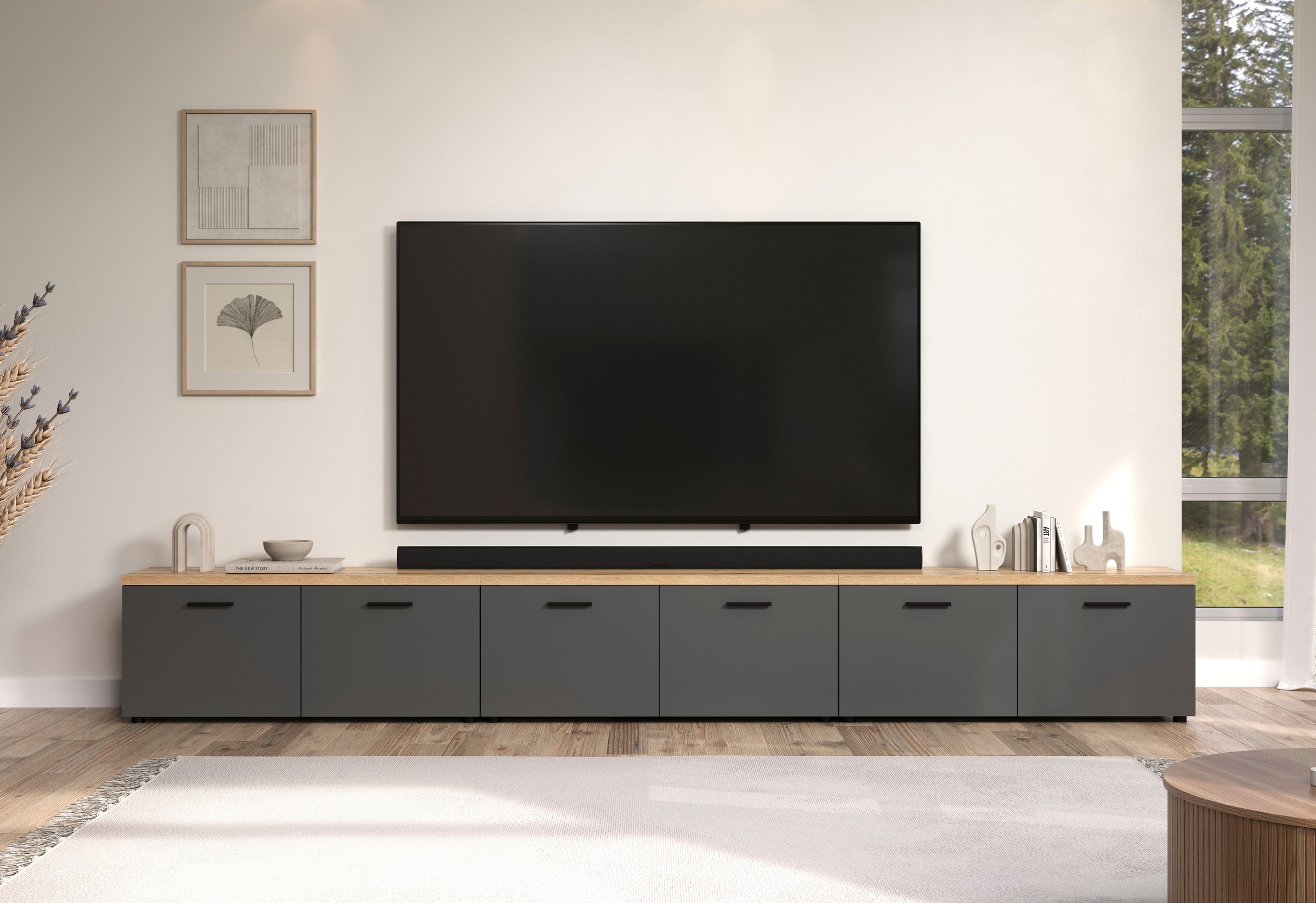 Home affaire TV-Wand "Bajo" 3 Stk. tlg. günstig online kaufen