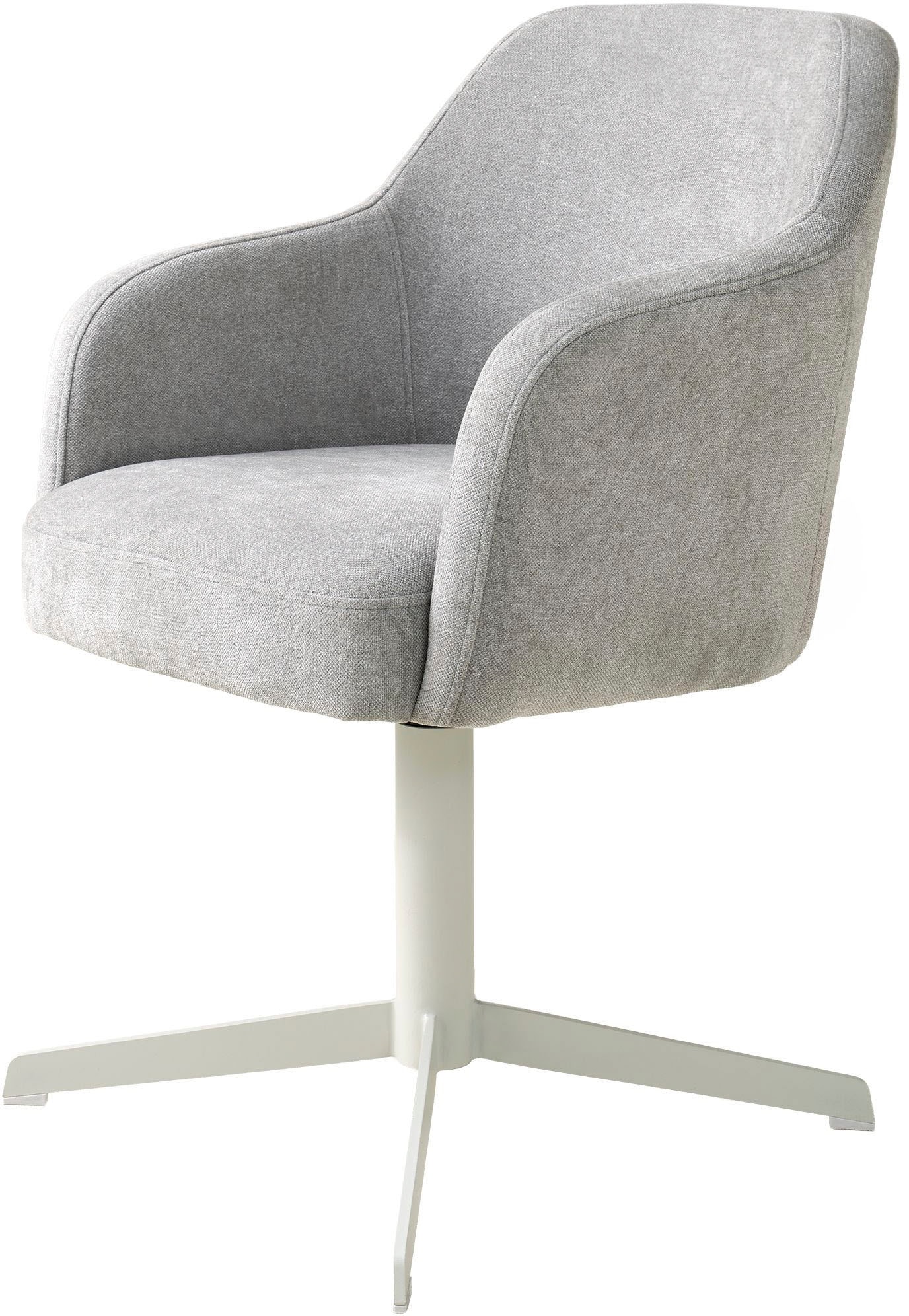SCHÖNER WOHNEN-Kollektion Esszimmerstuhl »MARLOY, 360° drehbar mit Rückholfunktion« () 1 Stk.mit Taschenfederkern, Bezug Webstoff, Untergestell pulverbeschichtet