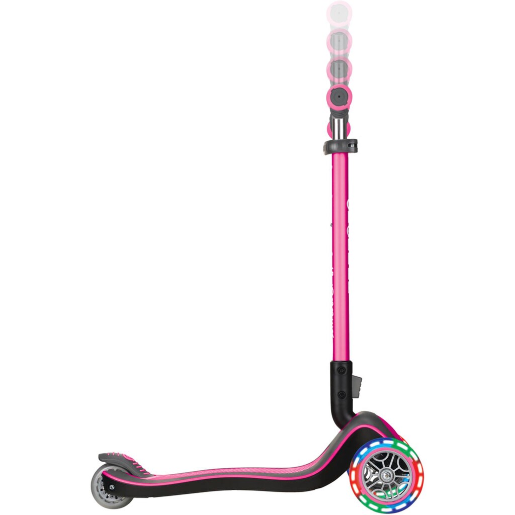 Globber Dreiradscooter »ELITE DELUXE FLASH LIGHTS, mit Leuchtrollen«