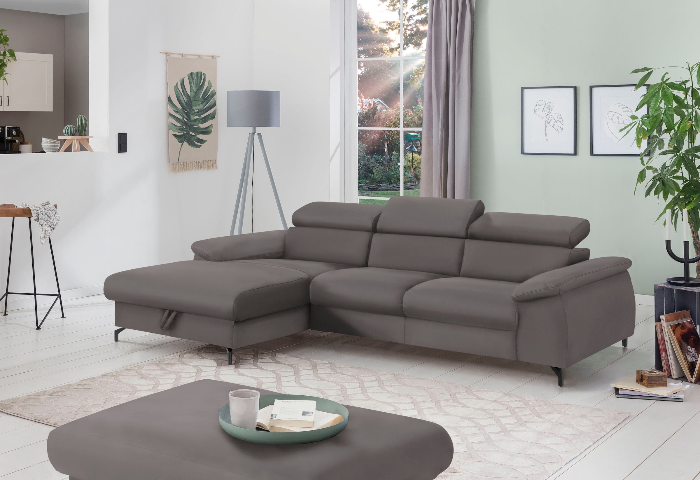 COTTA Polstergarnitur "Komaris L-Form", (Set), Set bestehend aus: Ecksofa m günstig online kaufen