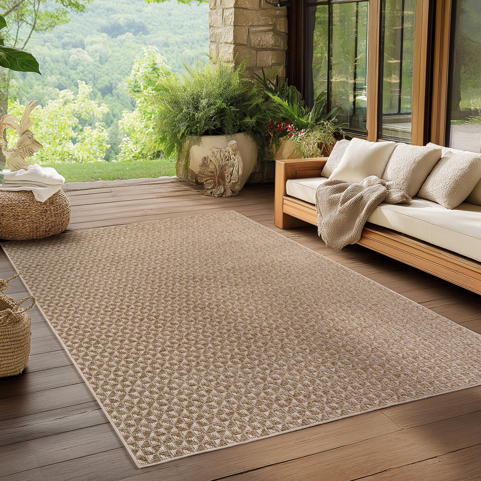 Ayyildiz Teppiche Outdoorteppich »IBIZA 1903«, rechteckig, 5 mm Höhe, In und Outdoor, Wohnzimmer, Küche, Flur oder Wintergarten