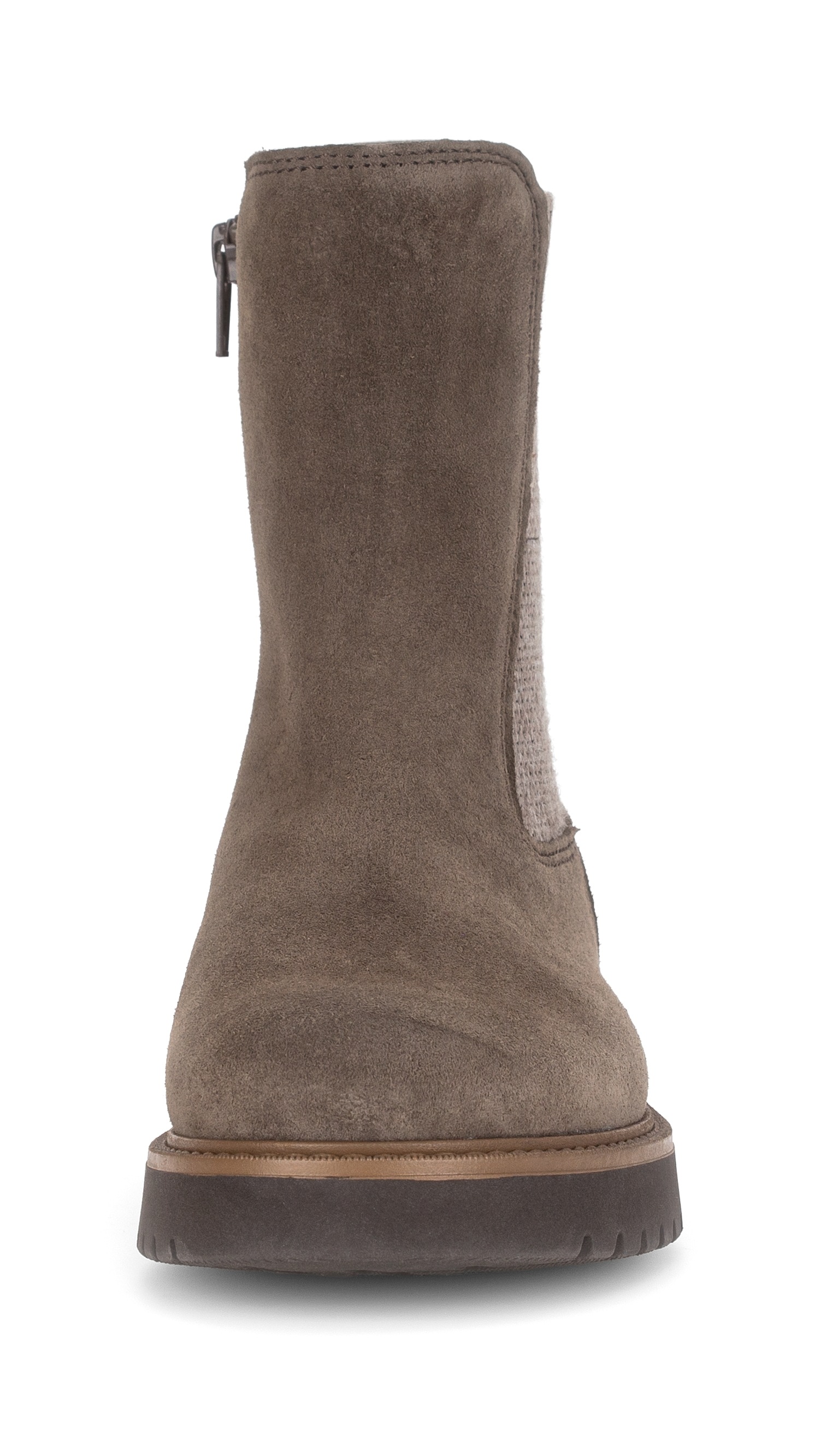 Gabor Chelseaboots »KOS«, Blockabsatz, Stiefelette mit meliertem Stretcheinsatz, in Extraweite K