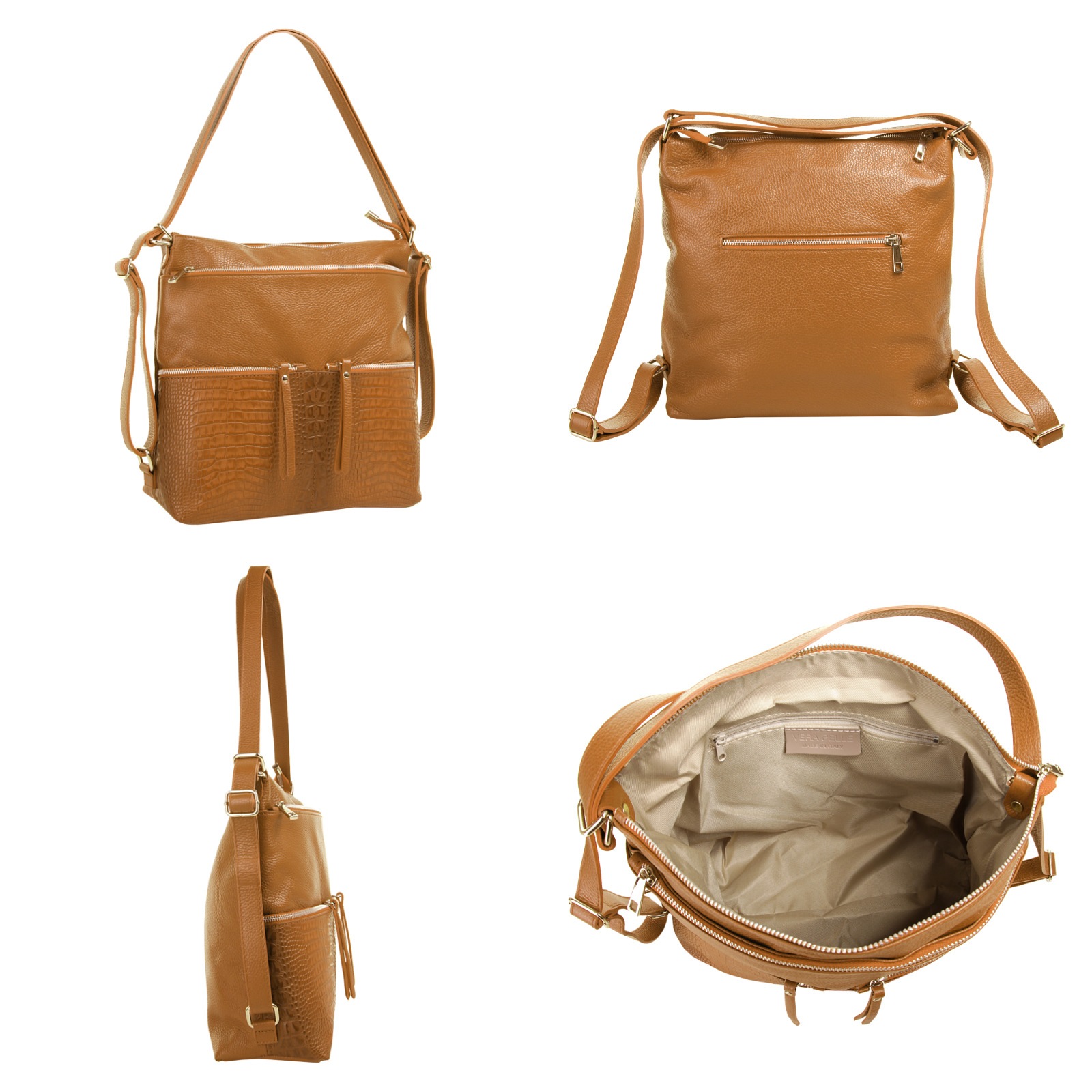 Samantha Look Umhängetasche echt Leder, Made in Italy günstig online kaufen