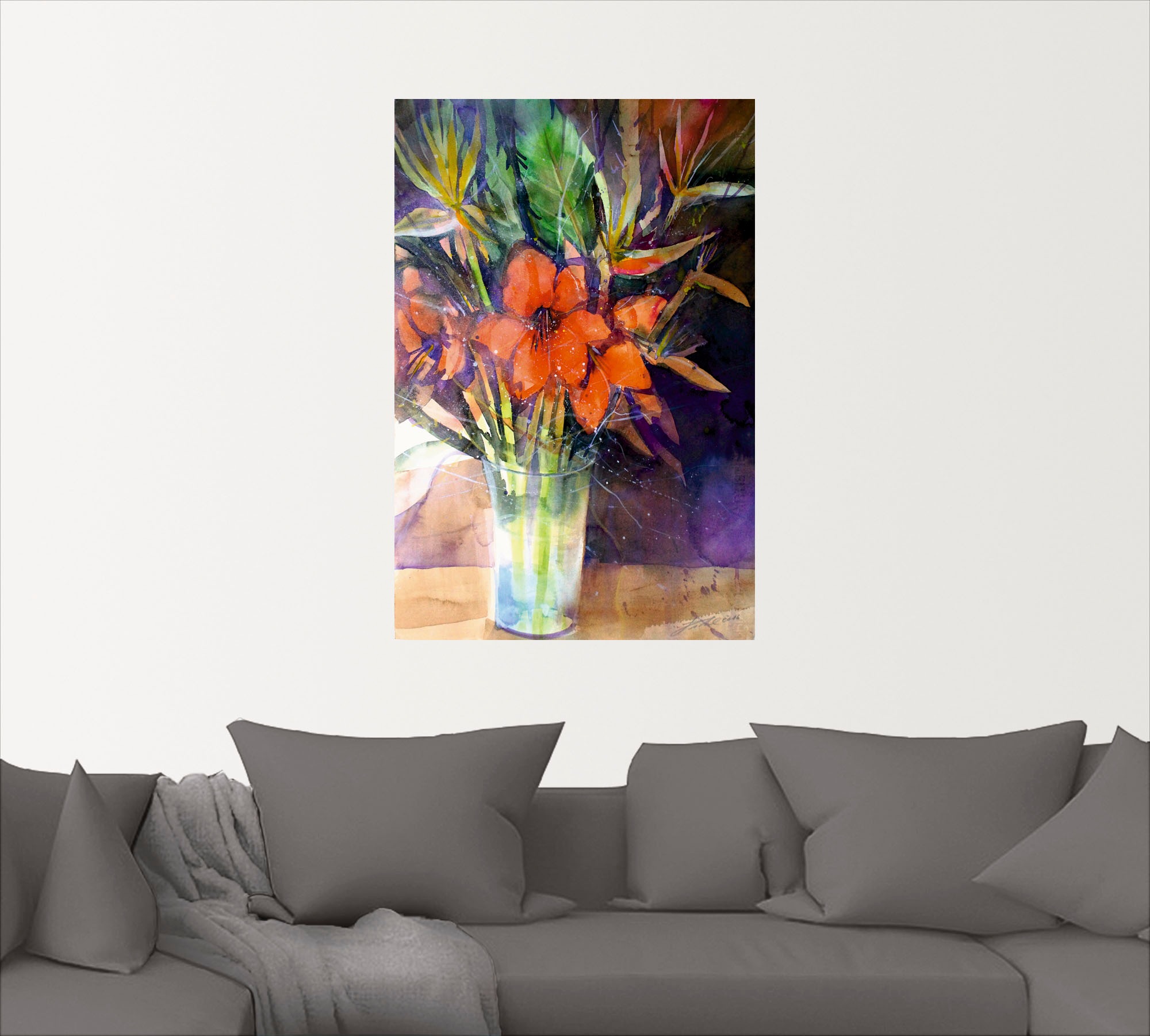 Wandbild und Strelizien & oder als »Amaryllis versch. Leinwandbild, St.), (1 Alubild, in Größen Vase«, BAUR Poster Vasen Friday Black Töpfe, in Wandaufkleber | Artland