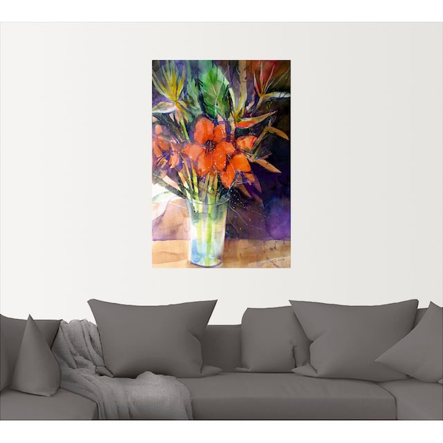 Black Friday Artland Wandbild »Amaryllis und Strelizien in Vase«, Vasen &  Töpfe, (1 St.), als Alubild, Leinwandbild, Wandaufkleber oder Poster in  versch. Größen | BAUR