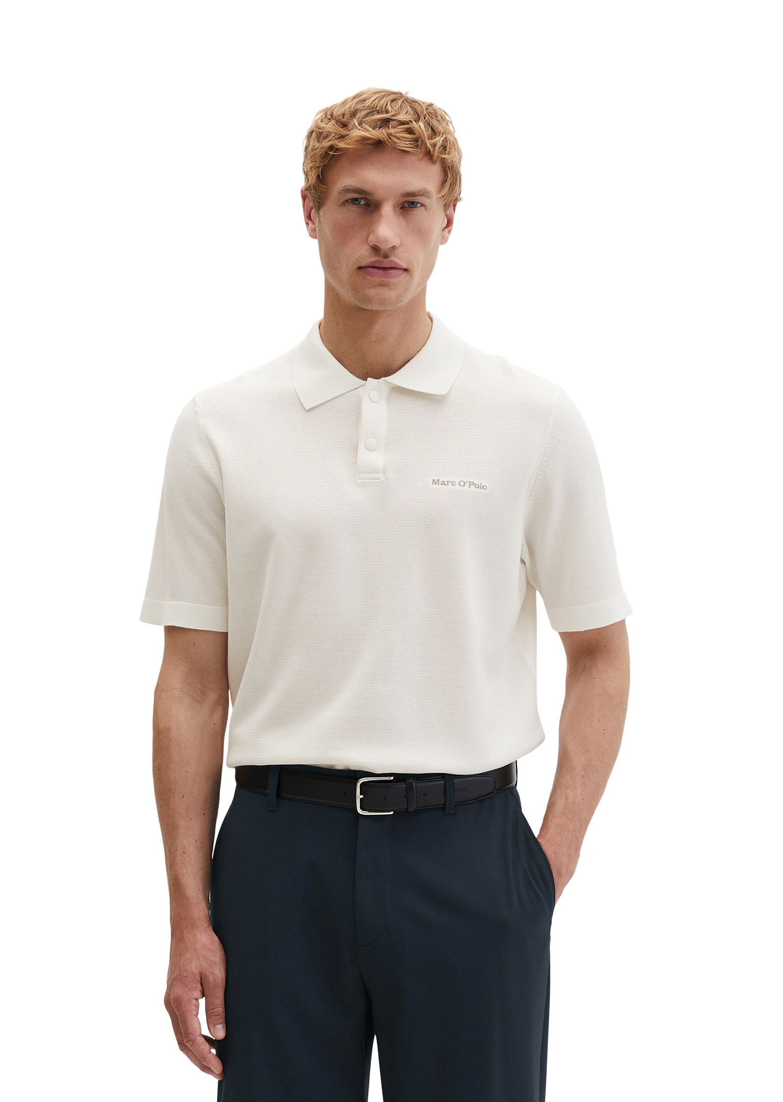 Marc O'Polo Poloshirt »DFB Travel Collection« aus reiner Bio-Baumwolle, Strick-Polo